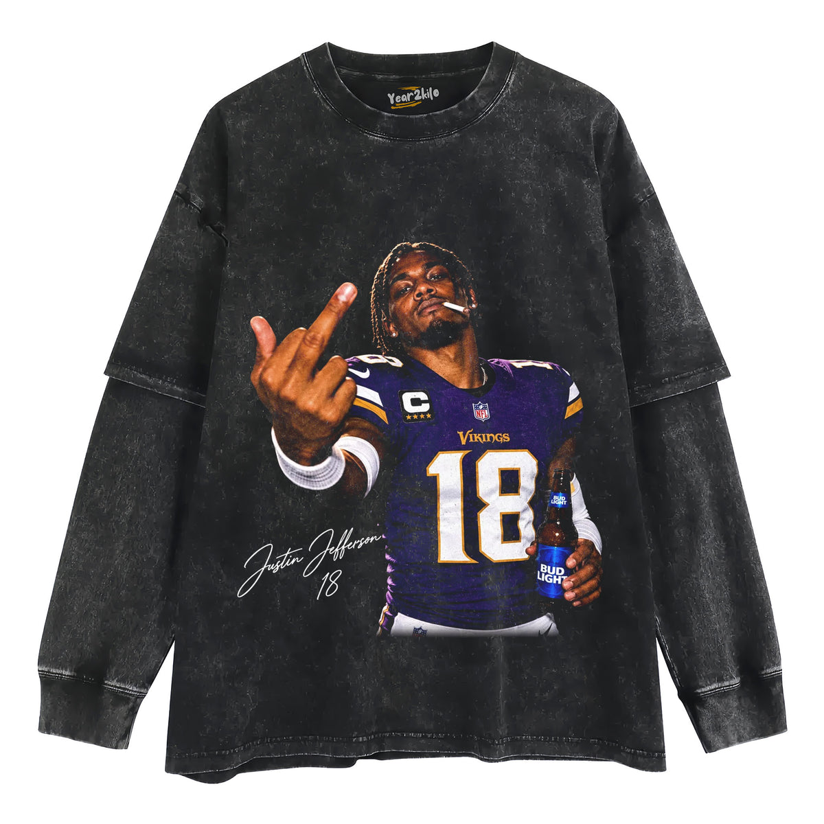 JUSTIN JEFFERSON 18 TANK TOP & TEE & LONG SLEEVE & LAYERED LS & HOODIE