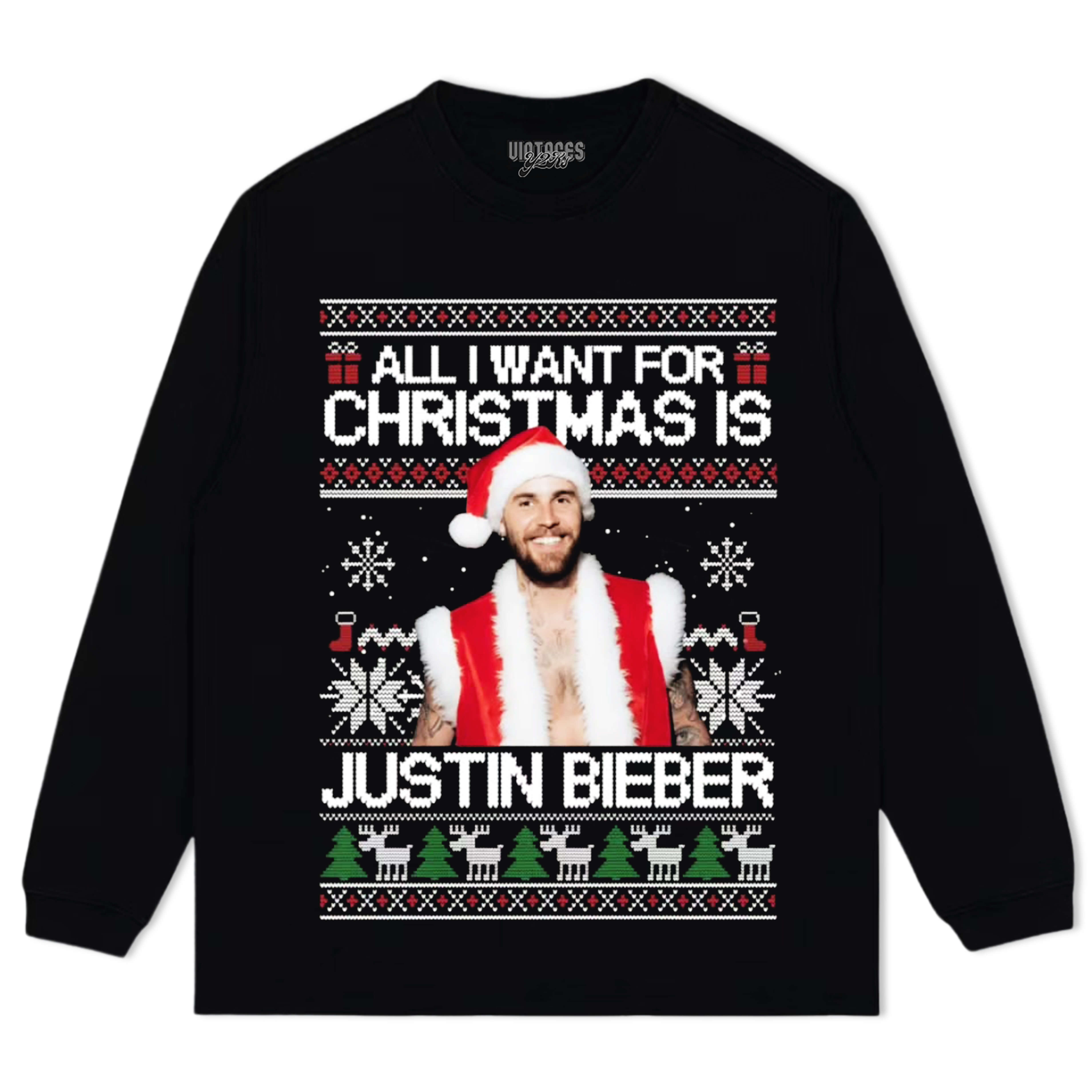 JUSTIN BIEBER CHRISTMAS STYLES TEE & LS & HOODIE