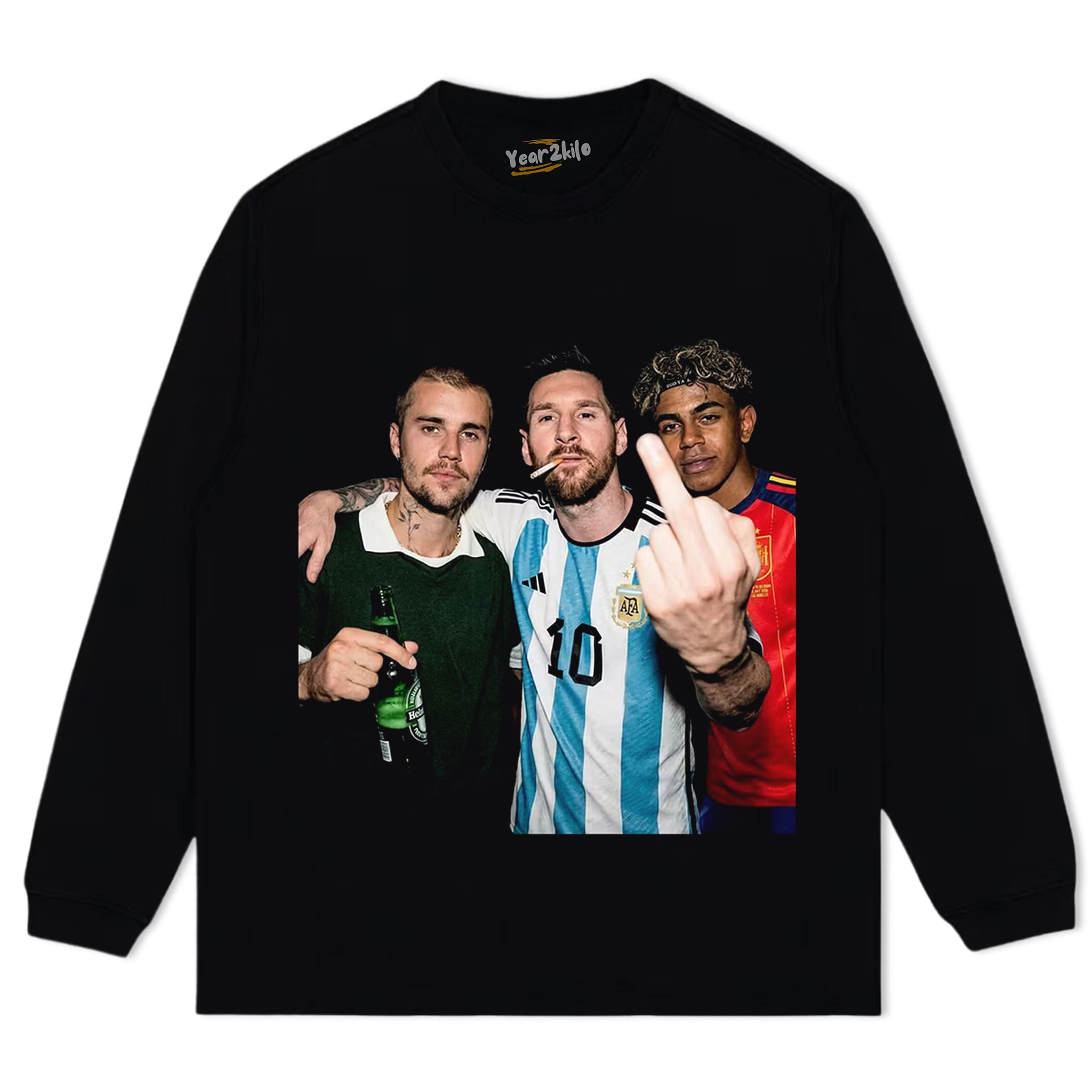 JUSTIN BIEBER & MESSI & YAMAL 2026 TANK TOP & TEE & LONG SLEEVE & LAYERED LS & HOODIE