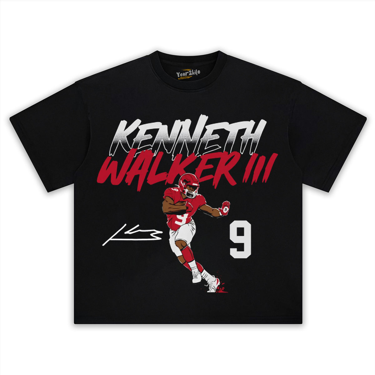 KENNETH WALKER III NAME NUMBER POSE V2 TANK TOP & TEE & LONG SLEEVE & LAYERED LS & HOODIE