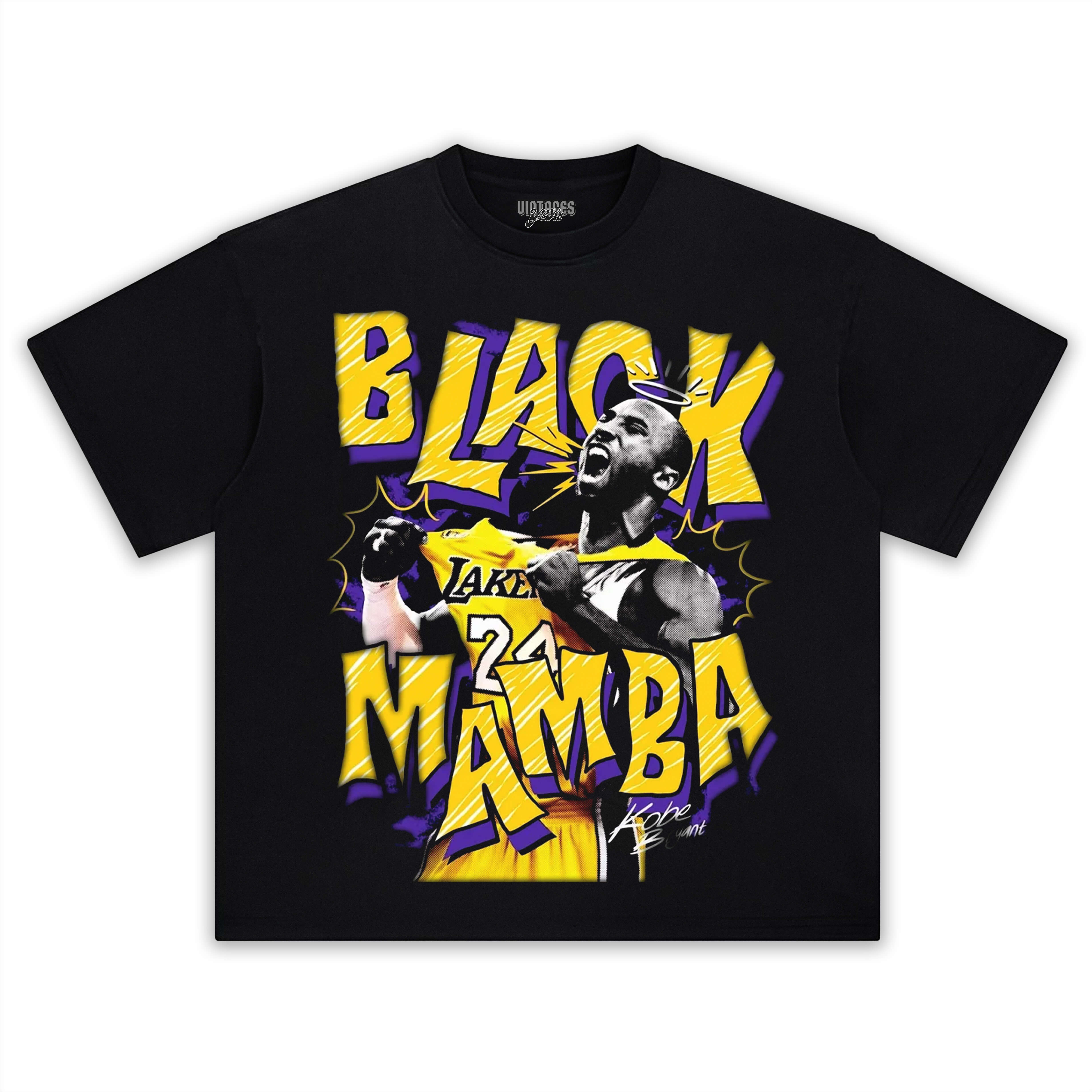 KOBE BRYANT BLACK MAMBA VINTAGE TEE V5 & LS & HOODIE