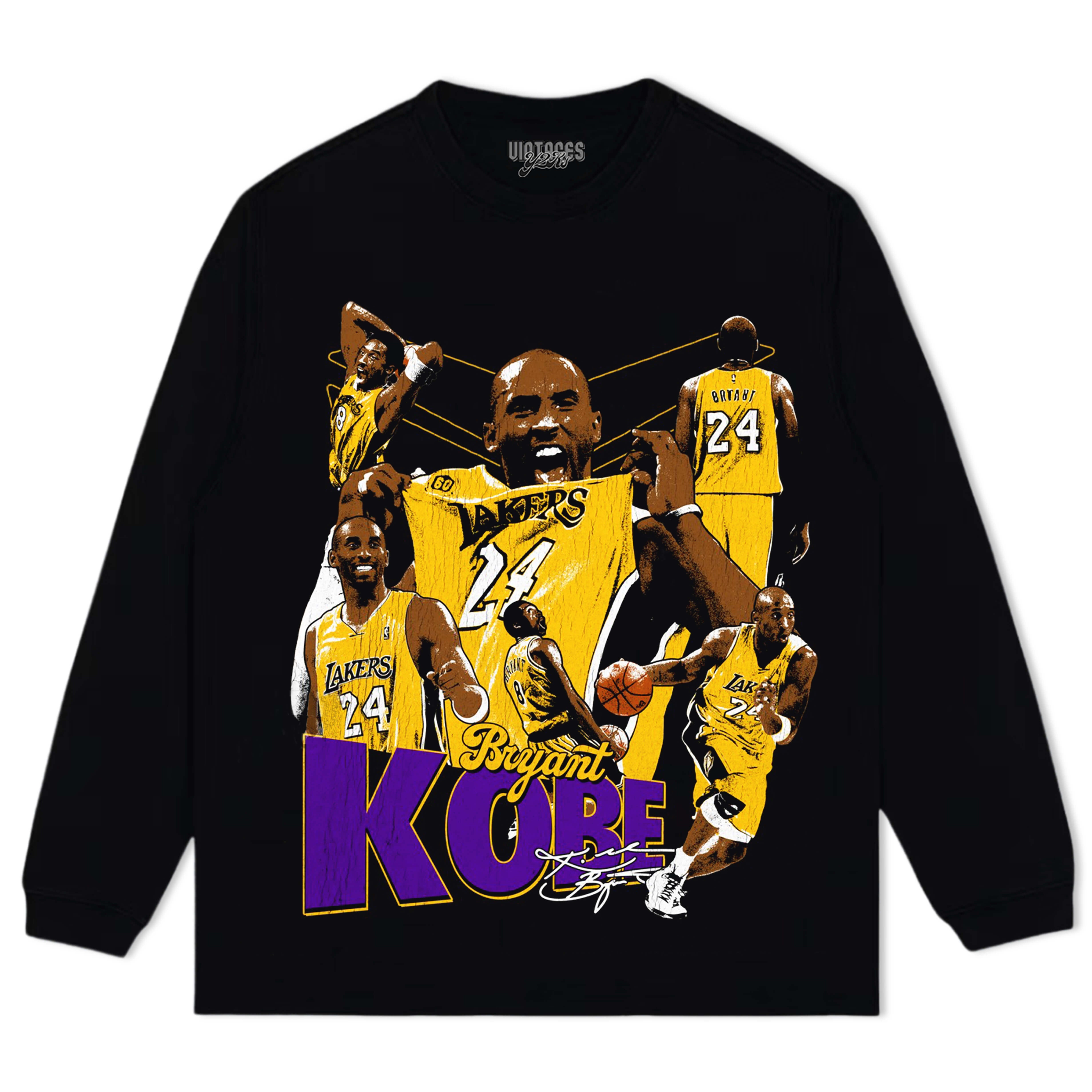 KOBE BRYANT MAMBA LOS ANGELS LAKERS VINTAGE V2 TEE & LS & HOODIE
