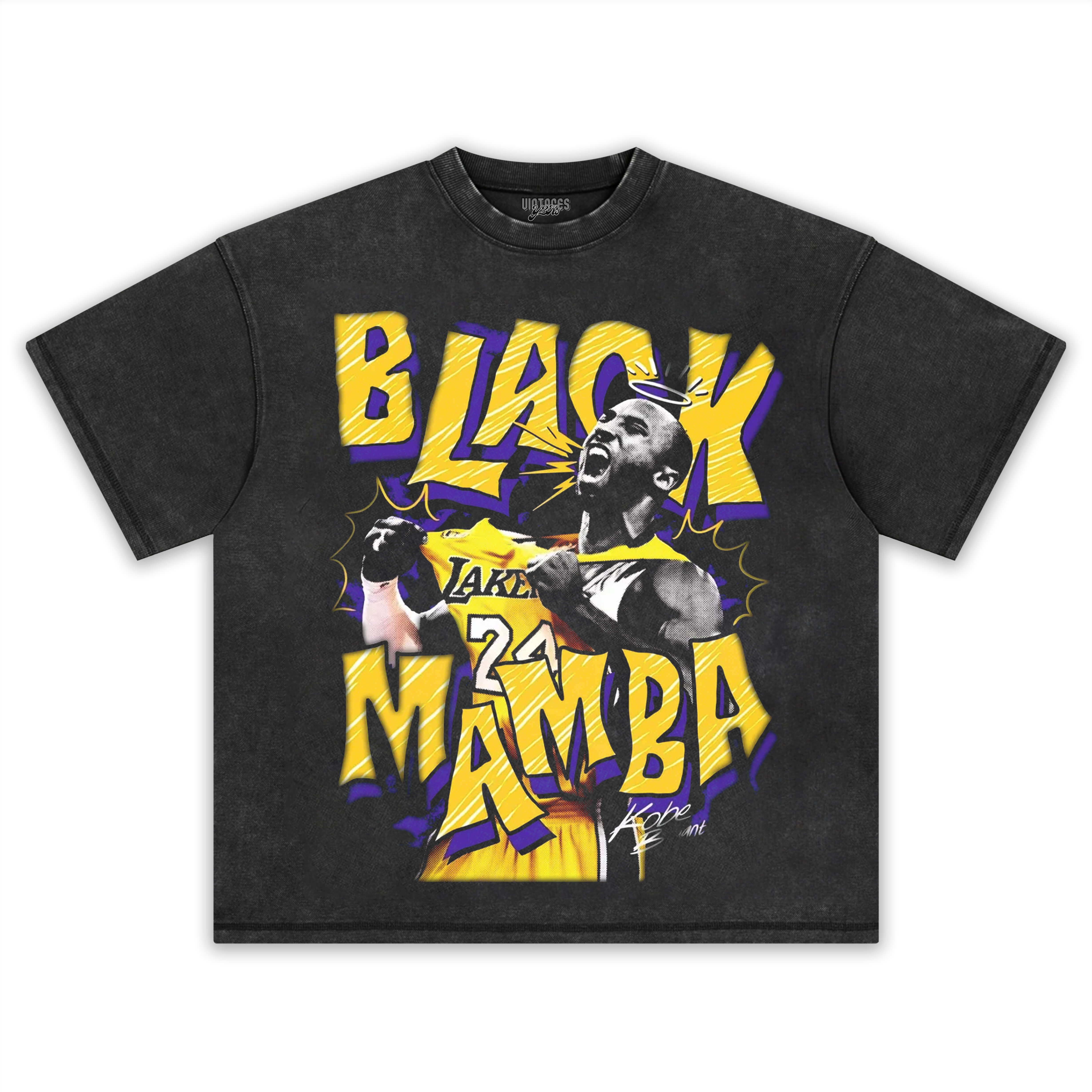 KOBE BRYANT BLACK MAMBA VINTAGE TEE V5 & LS & HOODIE