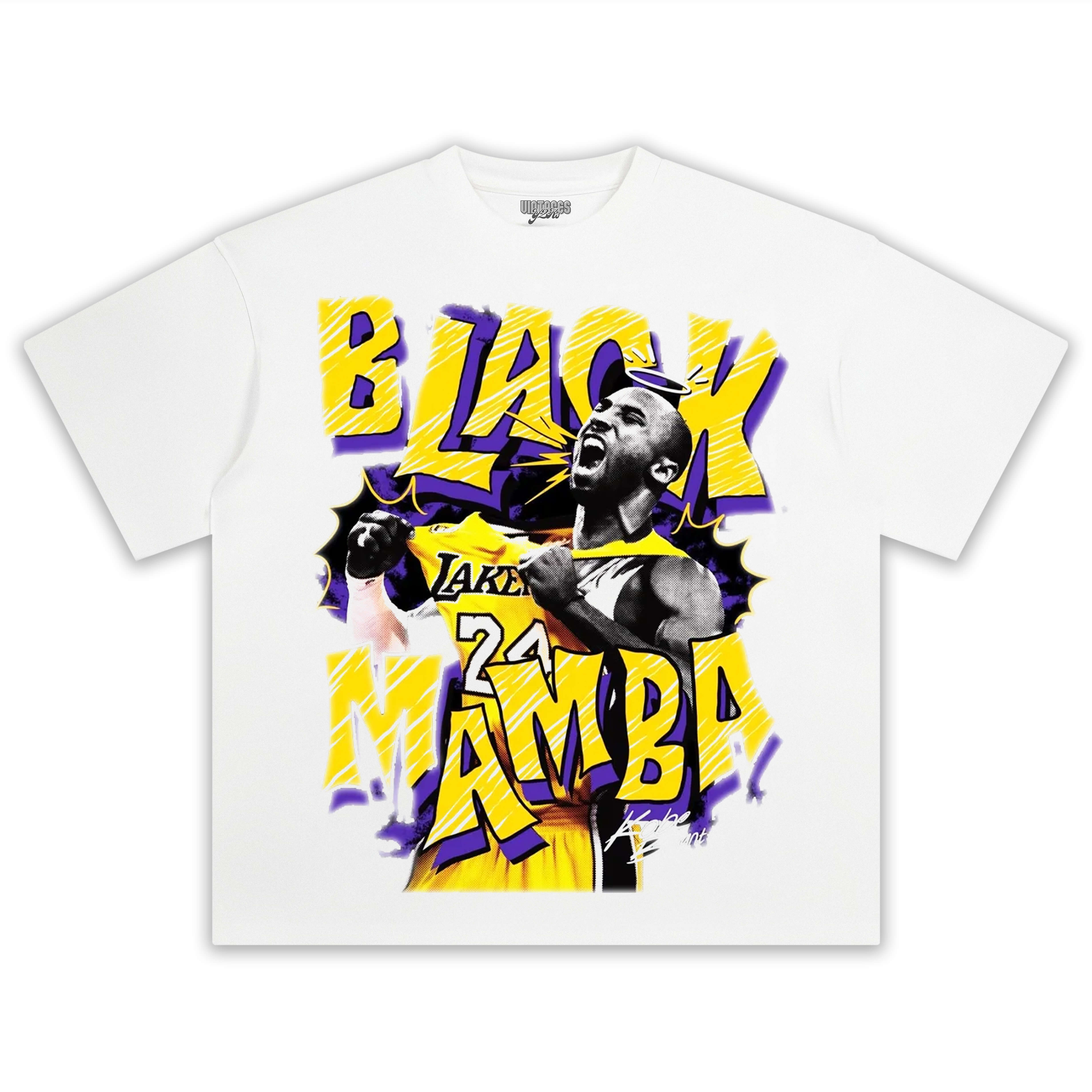 KOBE BRYANT BLACK MAMBA VINTAGE TEE V5 & LS & HOODIE