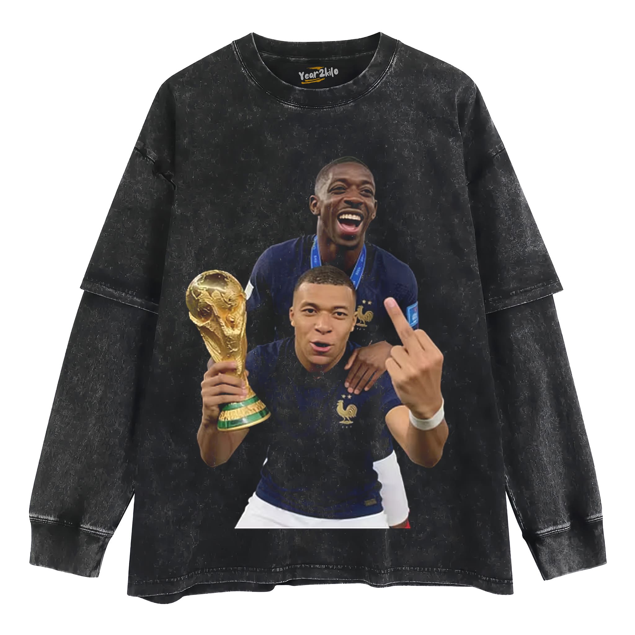 KYLIAN MBAPPÉ & OUSMANE DEMBÉLÉ FRANCE 2026 WORLD CUP VINTAGE TANK TOP & TEE & LONG SLEEVE & LAYERED LS & HOODIE