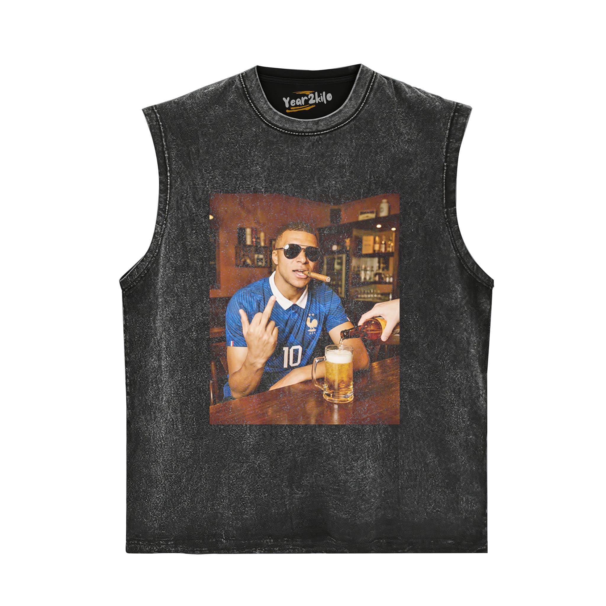 KYLIAN MBAPPÉ FRANCE FUNNY VINTAGE V2 TANK TOP & TEE & LONG SLEEVE & LAYERED LS & HOODIE