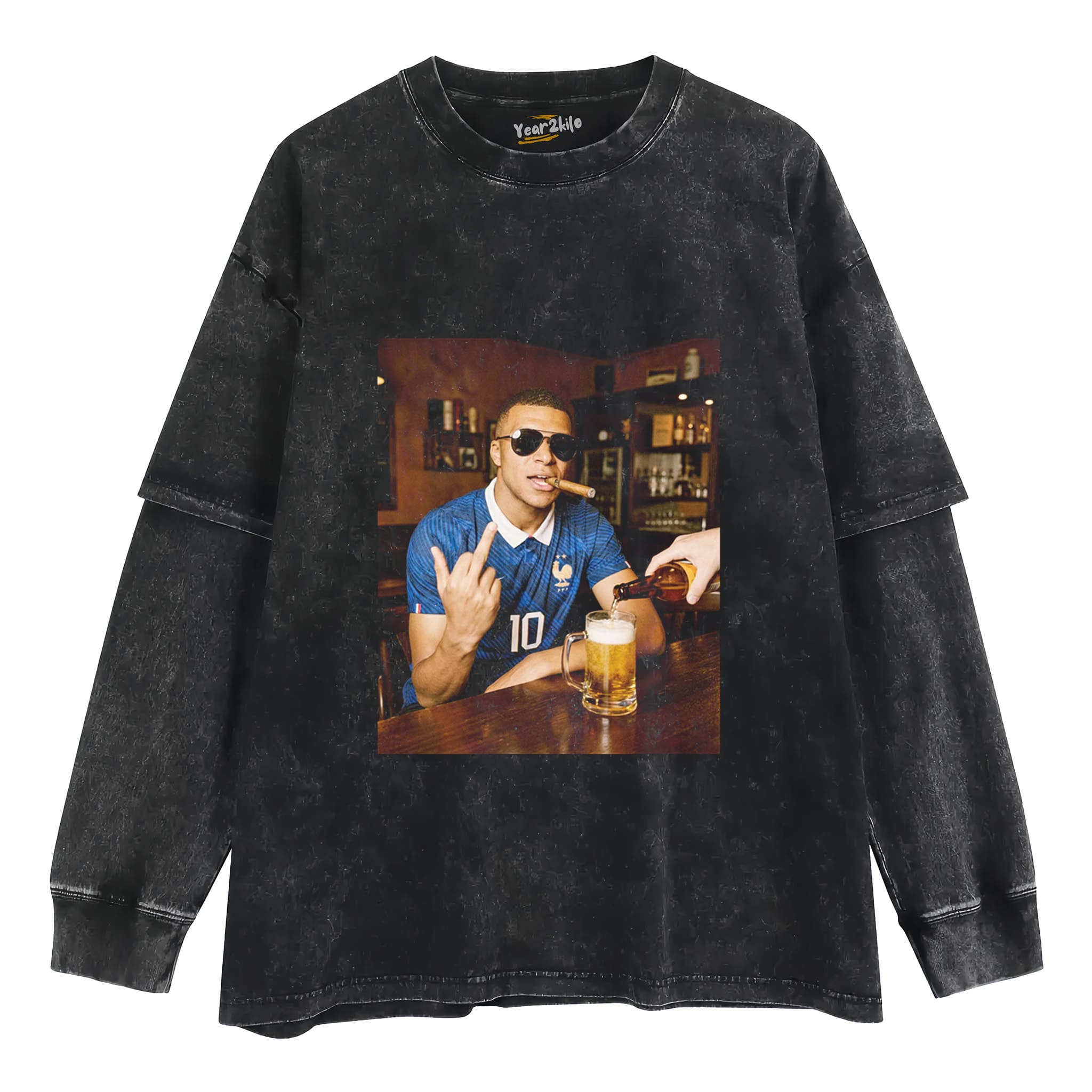 KYLIAN MBAPPÉ FRANCE FUNNY VINTAGE V2 TANK TOP & TEE & LONG SLEEVE & LAYERED LS & HOODIE