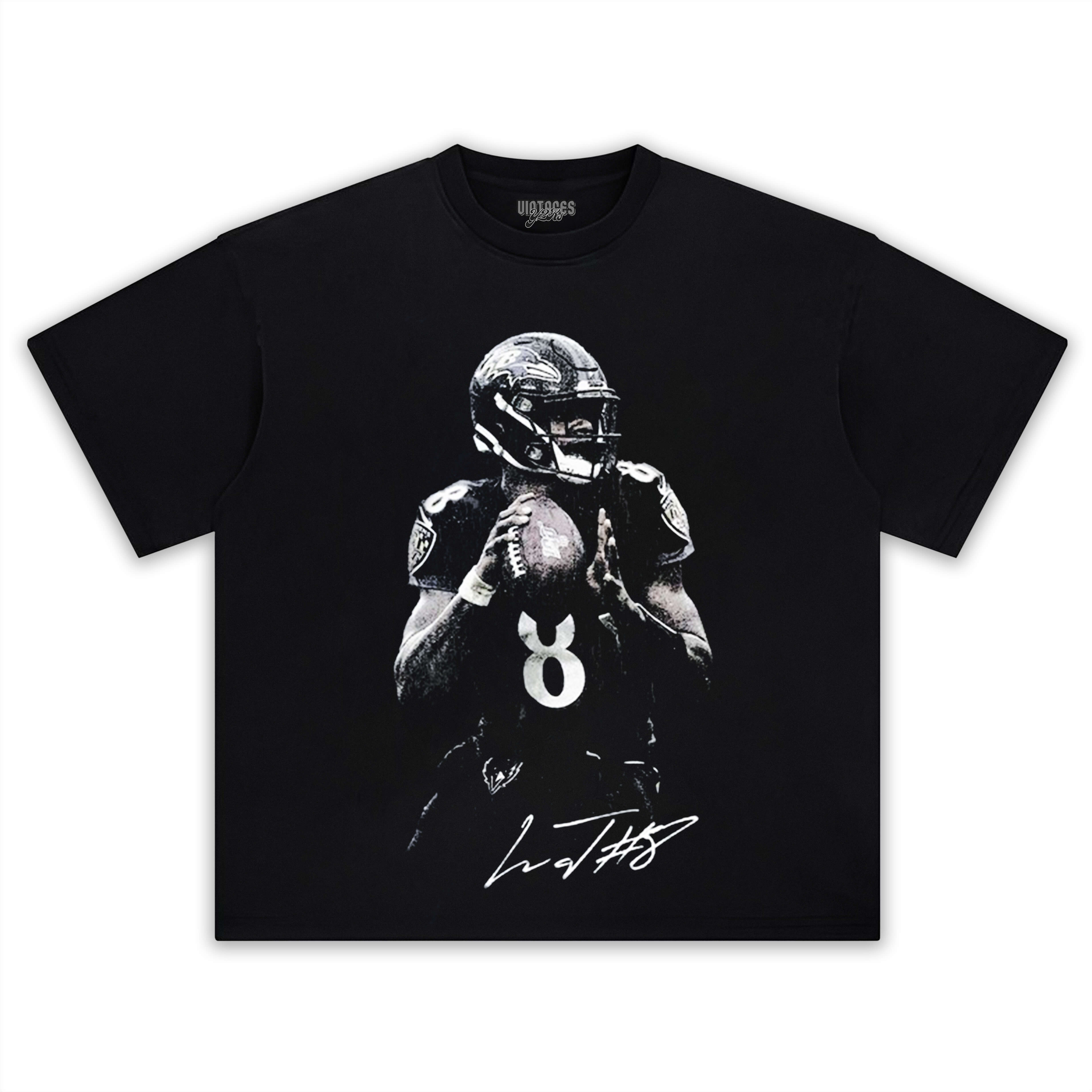 LAMAR JACKSON & RAVENS 90S VINTAGE V2 TEE & LS & HOODIE