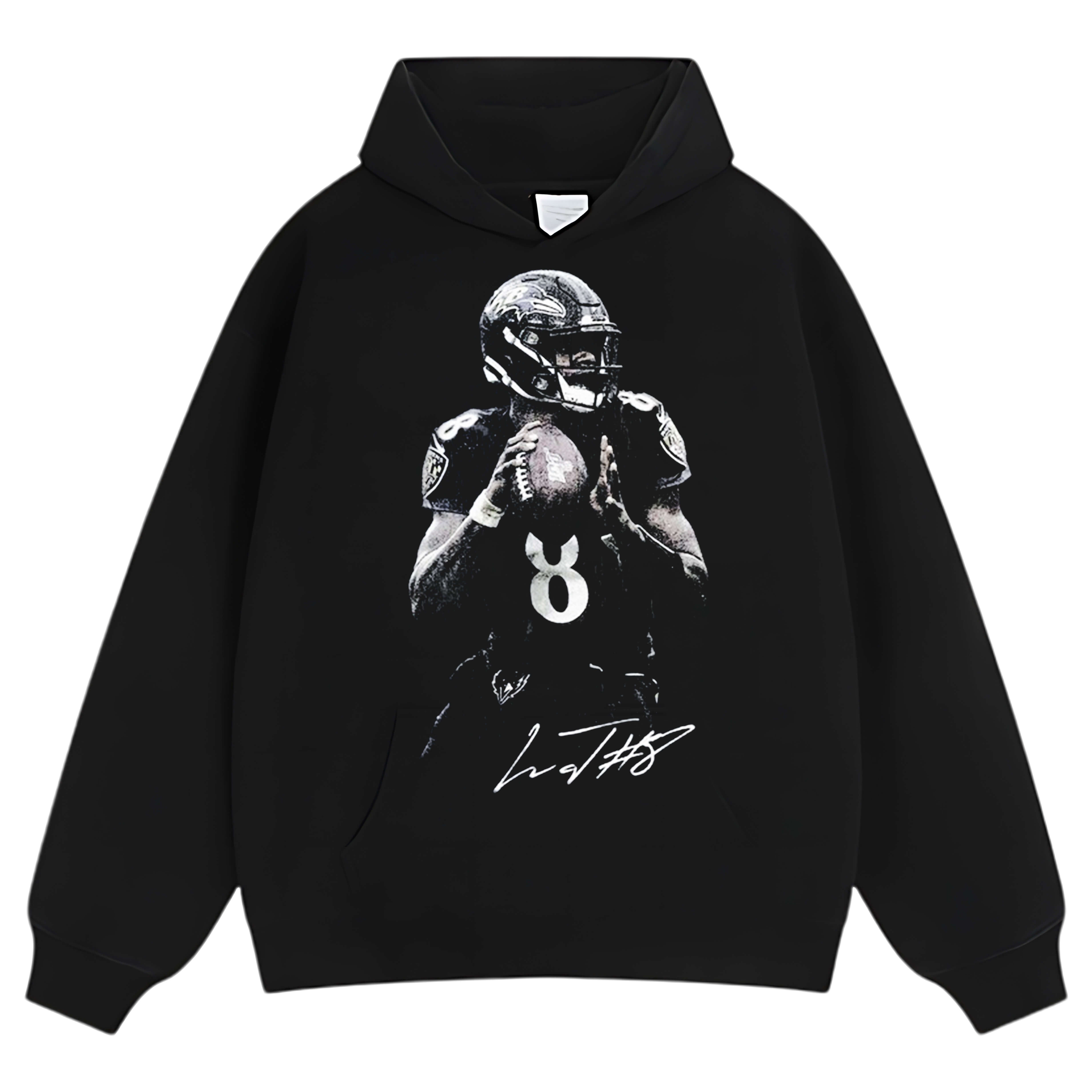 LAMAR JACKSON & RAVENS 90S VINTAGE V2 TEE & LS & HOODIE
