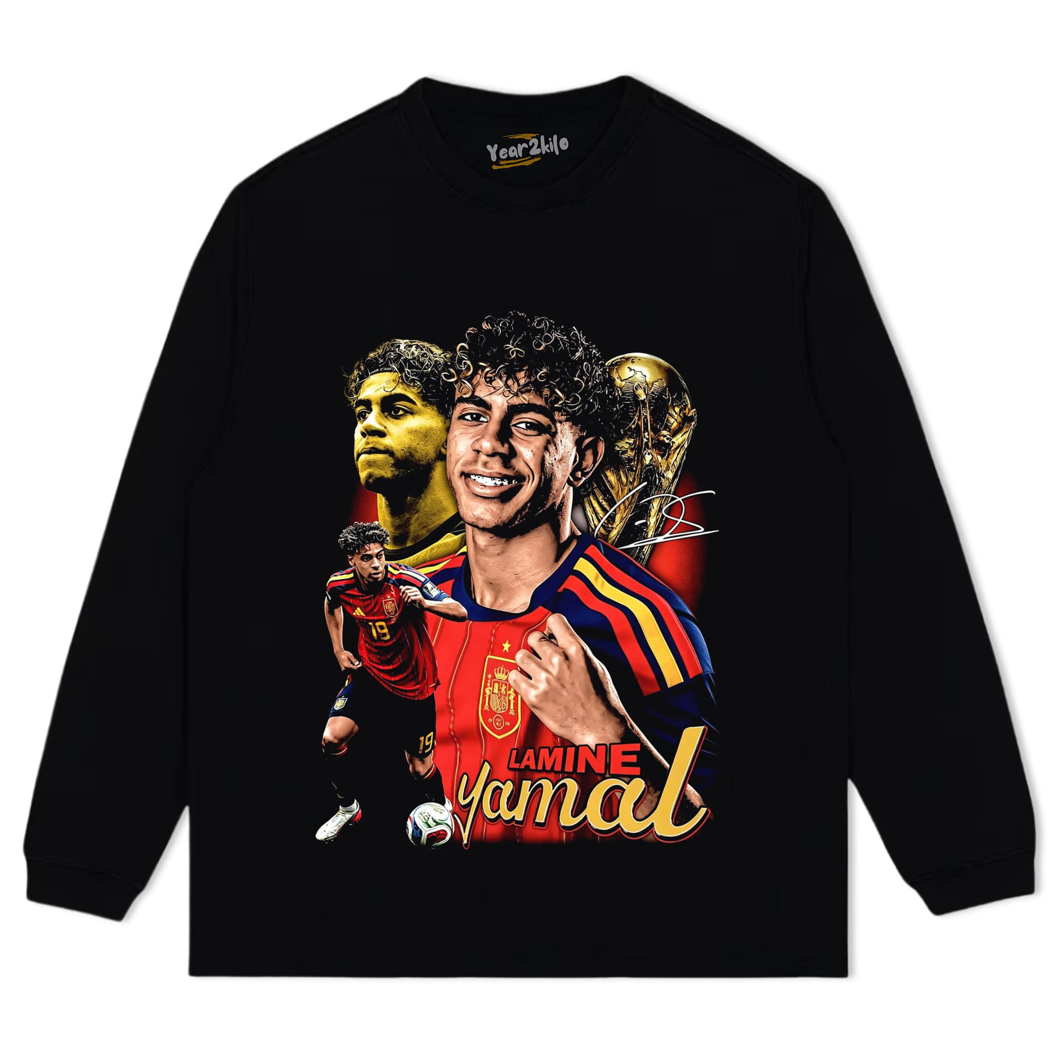 LAMINE YAMAL 2026 VINTAGE V2 TANK TOP & TEE & LONG SLEEVE & LAYERED LS & HOODIE