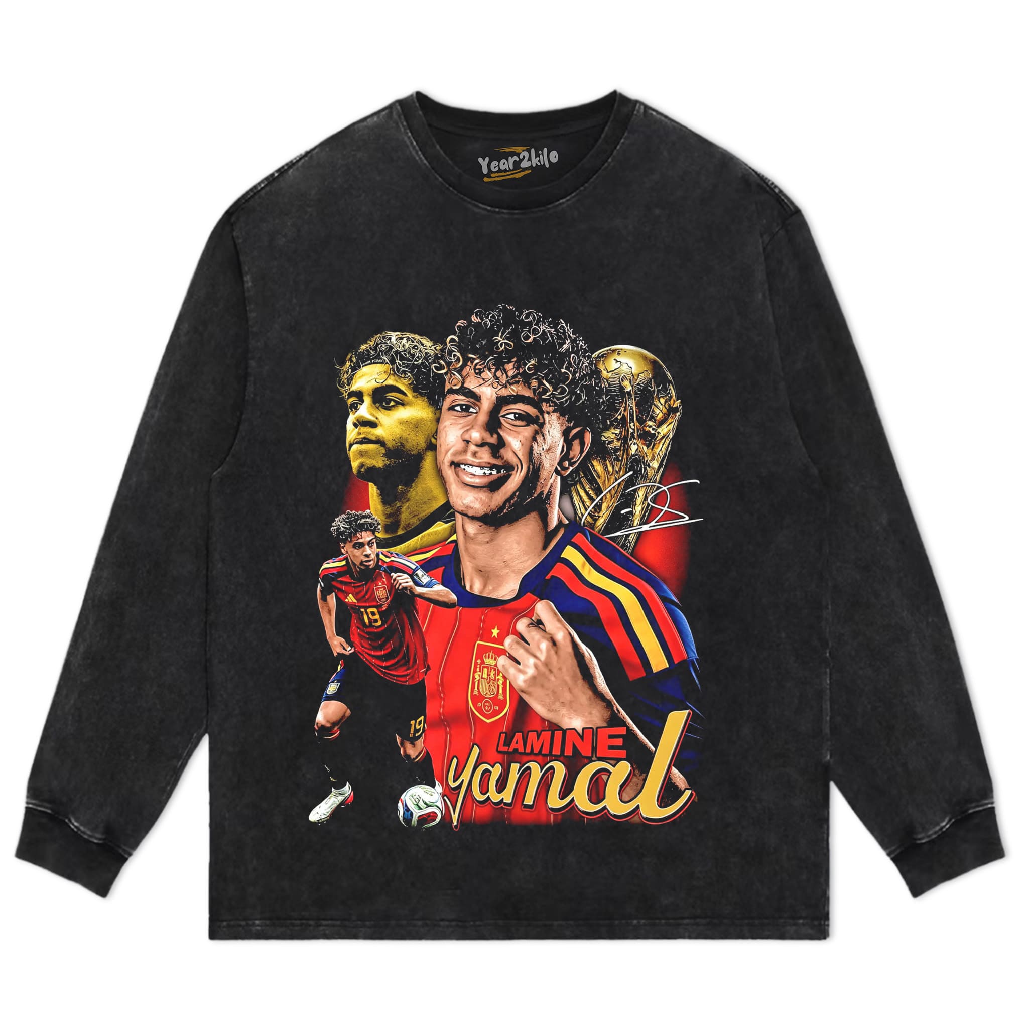 LAMINE YAMAL 2026 VINTAGE V2 TANK TOP & TEE & LONG SLEEVE & LAYERED LS & HOODIE