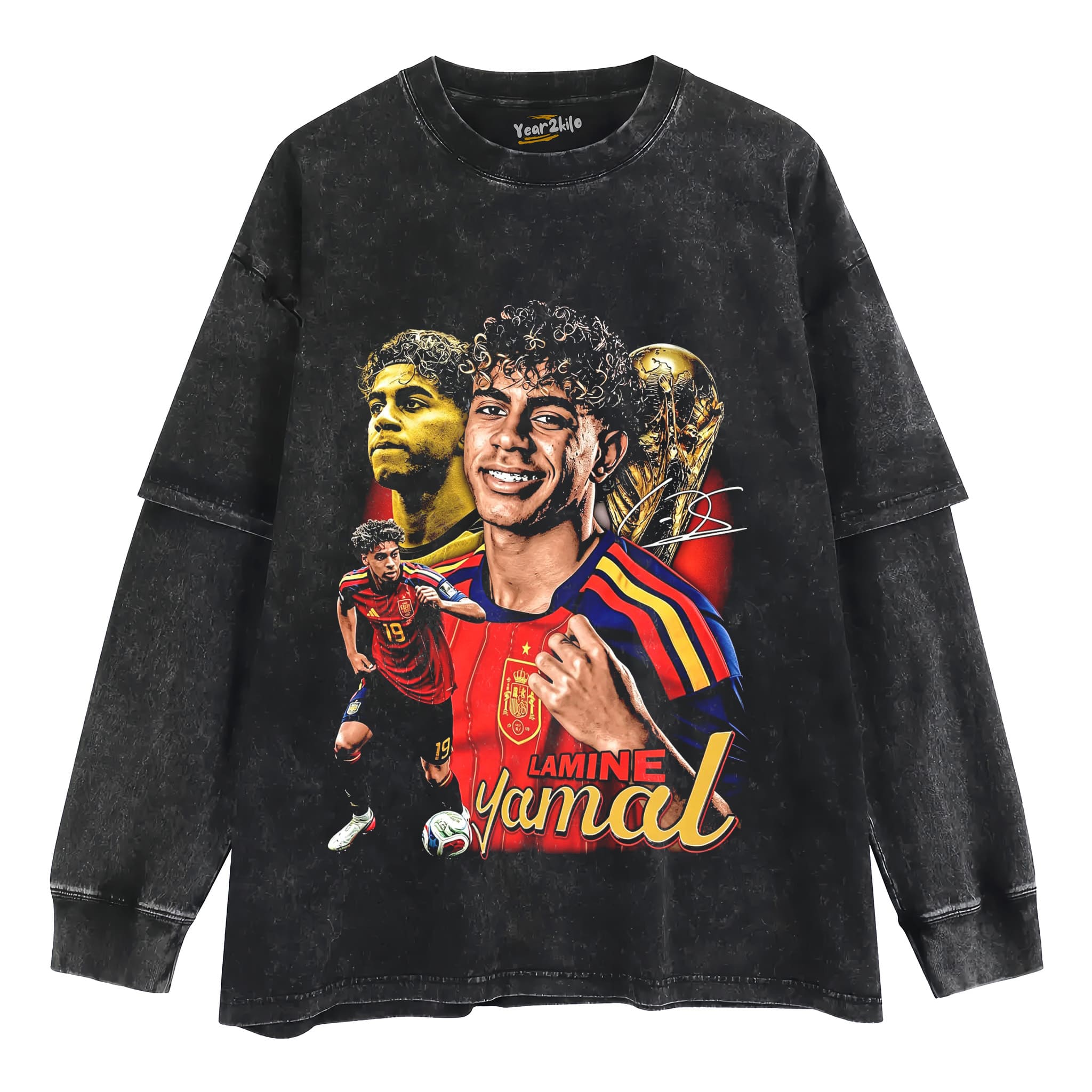 LAMINE YAMAL 2026 VINTAGE V2 TANK TOP & TEE & LONG SLEEVE & LAYERED LS & HOODIE