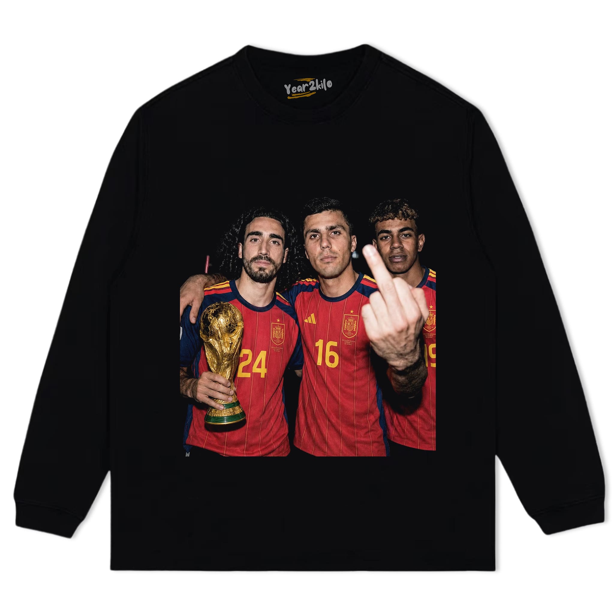 LAMINE YAMAL & MARC CUCURELLA & RODRI FIFA 2026 CHAMPION TANK TOP & TEE & LONG SLEEVE & LAYERED LS & HOODIE