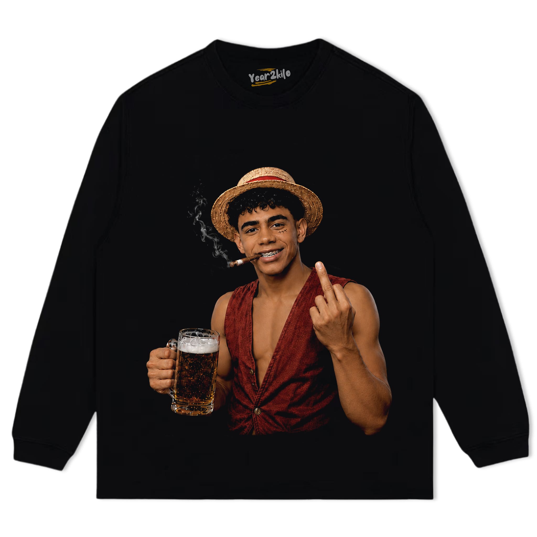 LAMINE YAMAL × LUFFY ONE PIECE GRAPHIC V1 TANK TOP & TEE & LONG SLEEVE & LAYERED LS & HOODIE