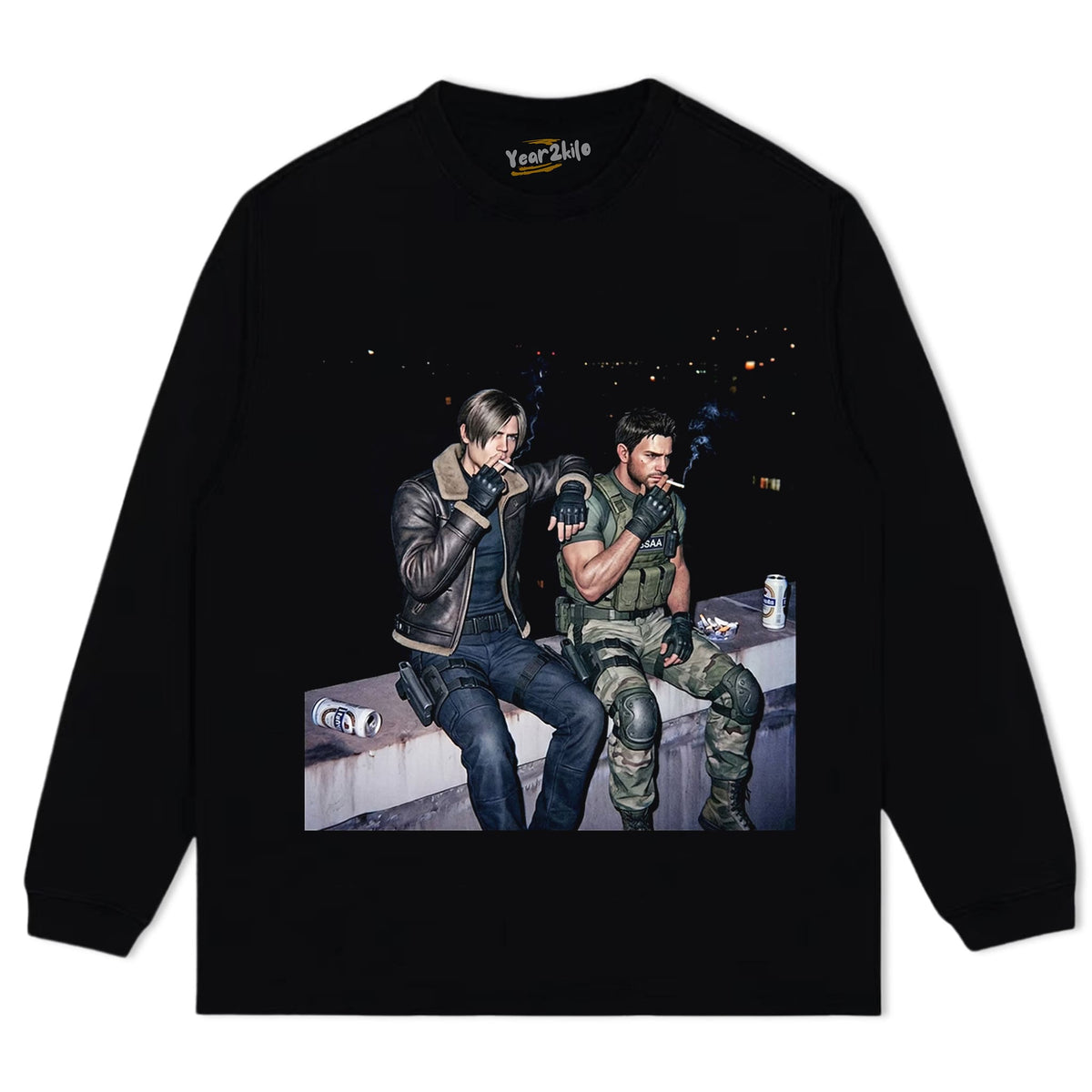 LEON S. KENNEDY & CHRIS REDFIELD TANK TOP & TEE & LONG SLEEVE & LAYERED LS & HOODIE