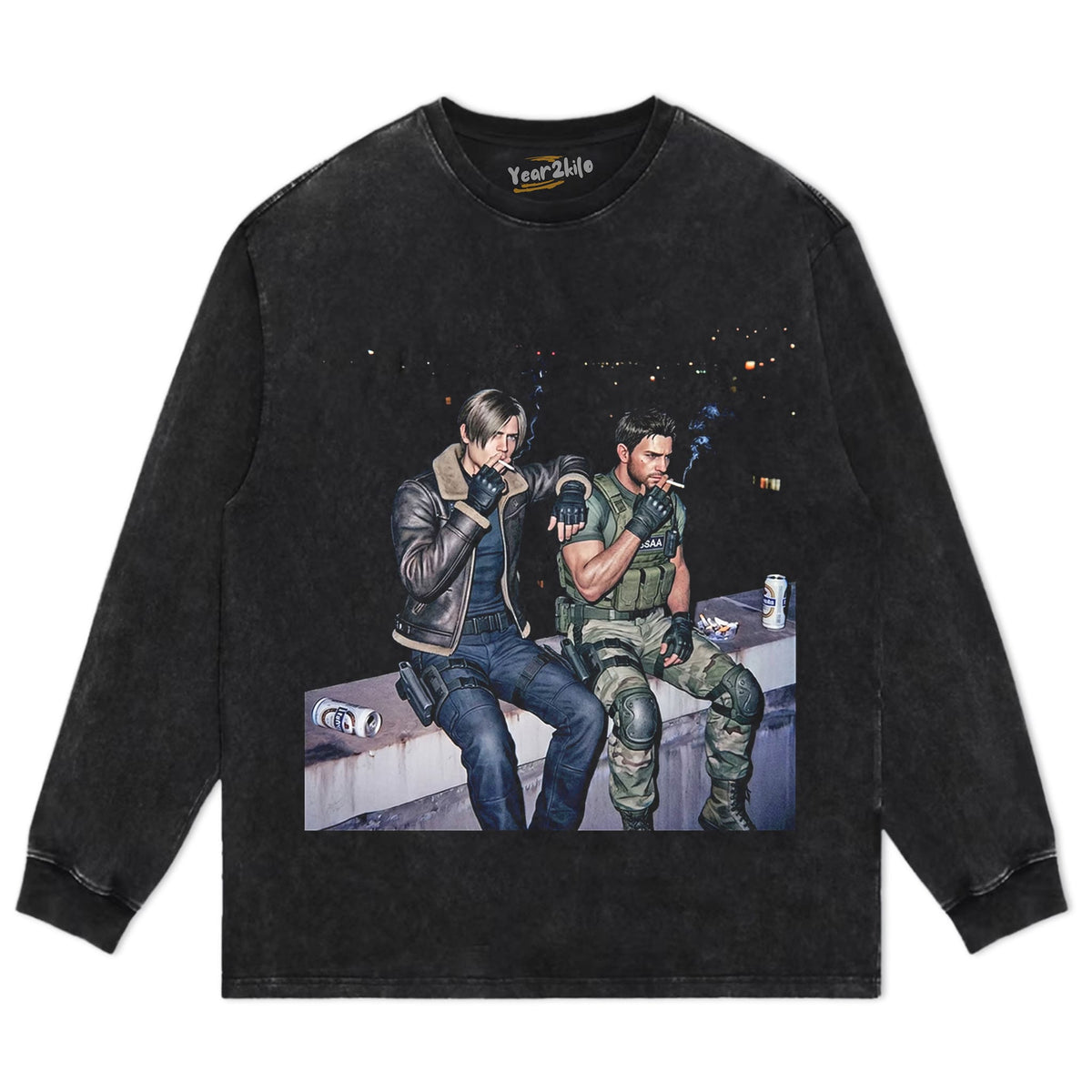 LEON S. KENNEDY & CHRIS REDFIELD TANK TOP & TEE & LONG SLEEVE & LAYERED LS & HOODIE