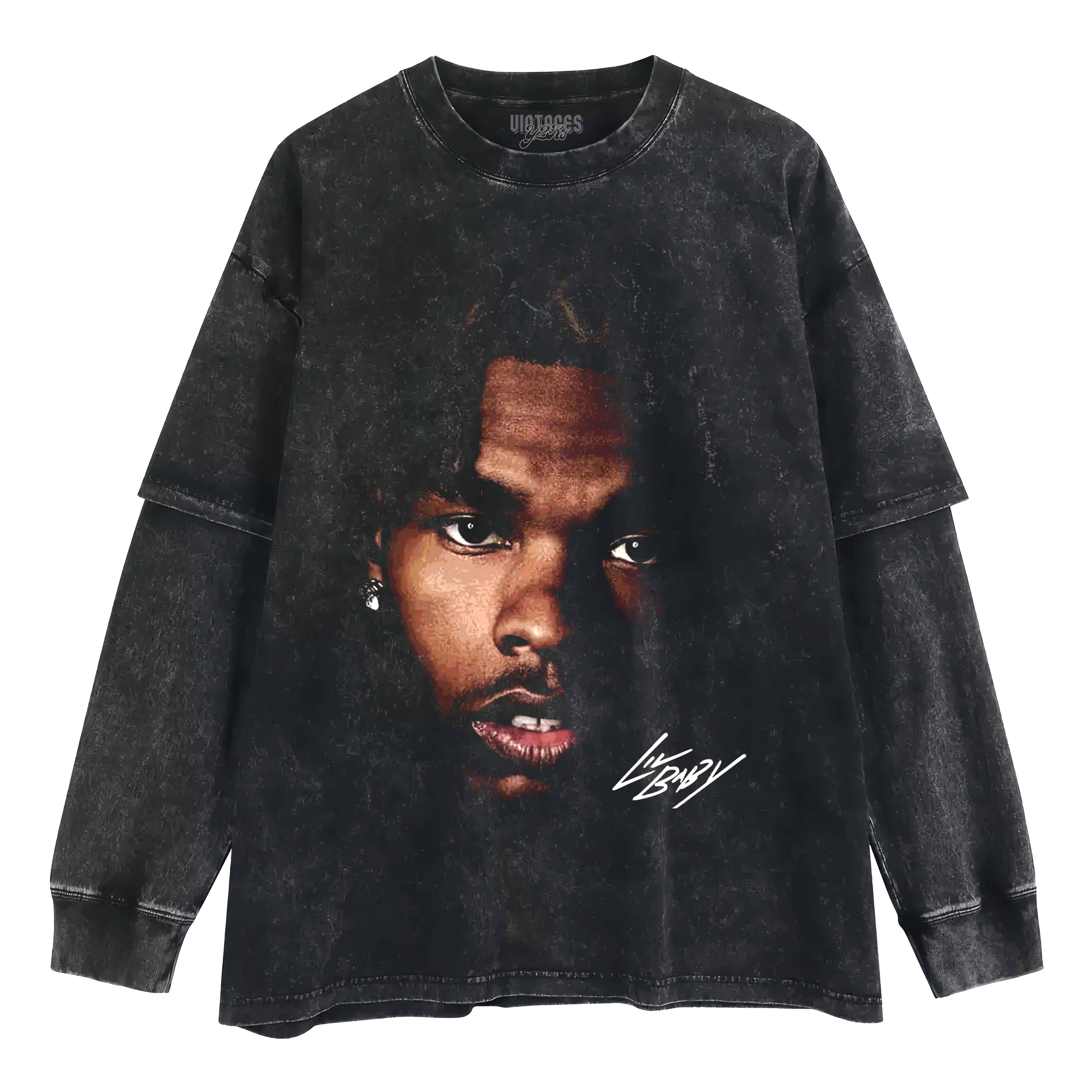 LIL BABY GRAPHIC LAYERED LONG SLEEVE