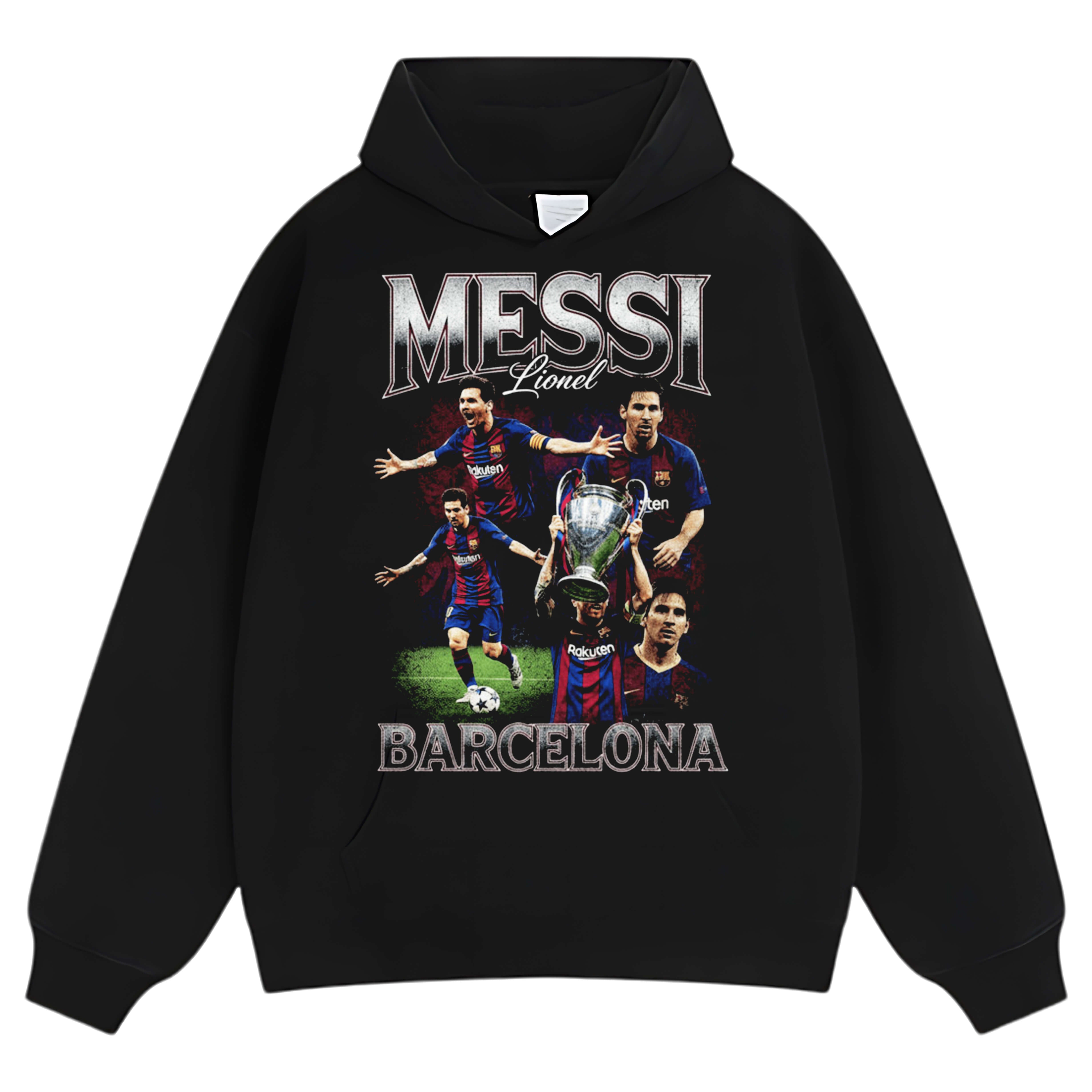 LIONEL MESSI BARCE VINTAGE BOOTLEG TEE & LS & HOODIE