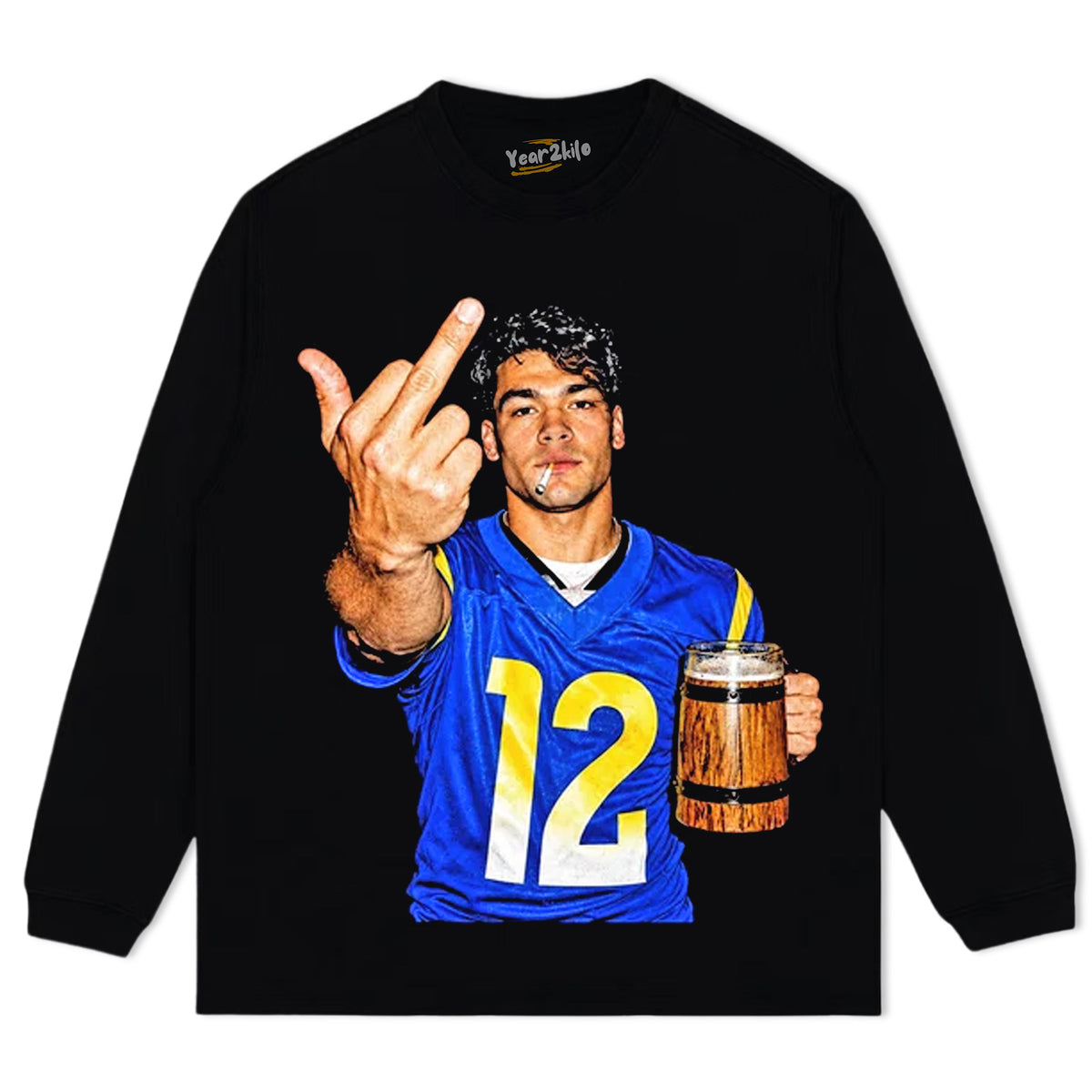 LOS ANGELES RAMS PUKA NACUA DRINKING & MIDDLE FINGER TANK TOP & TEE & LONG SLEEVE & LAYERED LS & HOODIE