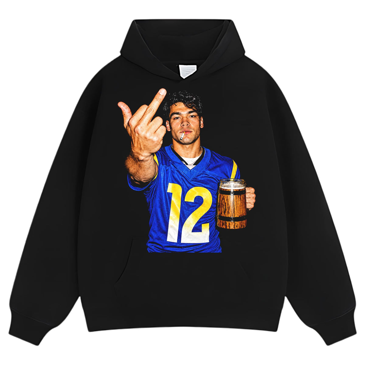 LOS ANGELES RAMS PUKA NACUA DRINKING & MIDDLE FINGER TANK TOP & TEE & LONG SLEEVE & LAYERED LS & HOODIE