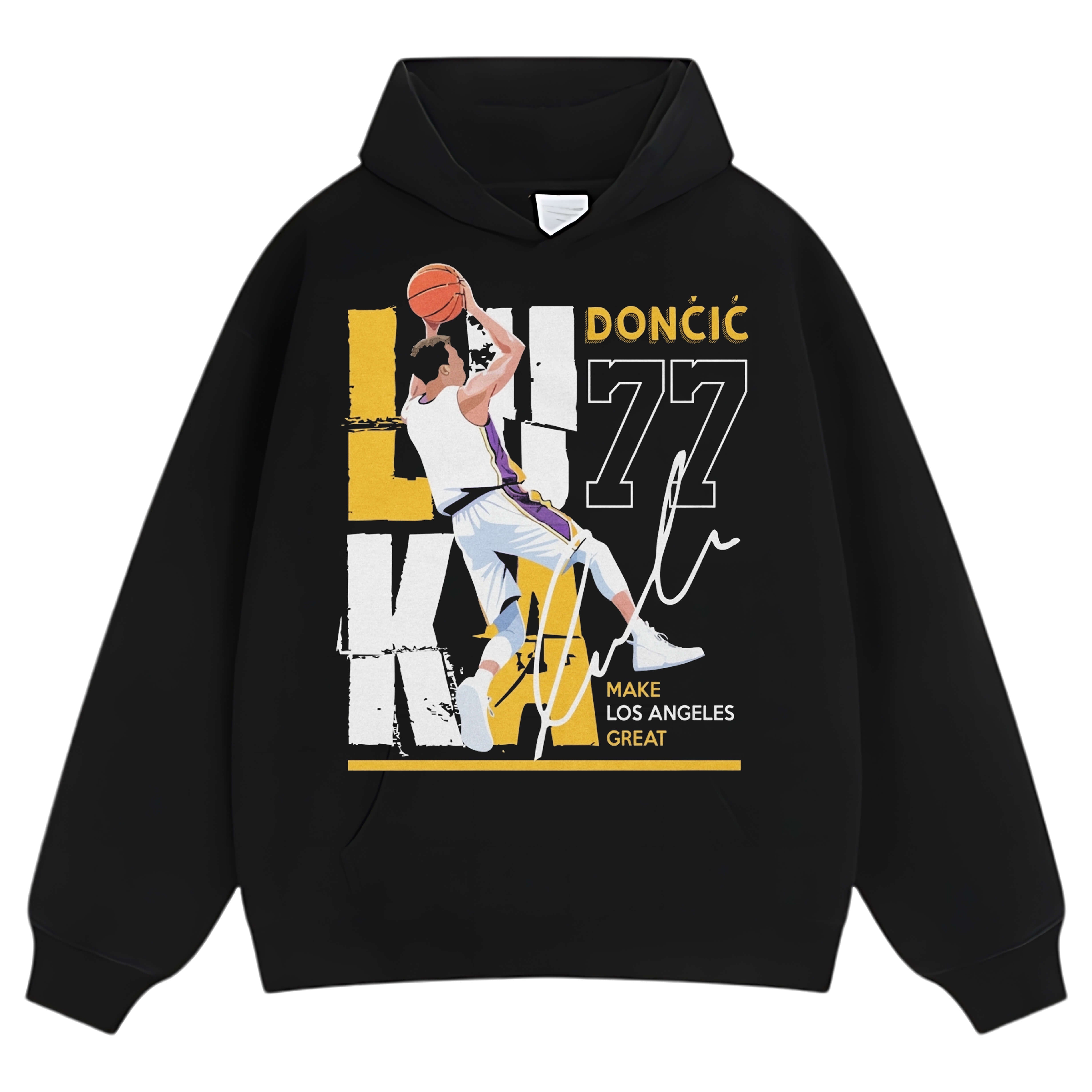 LUKA DONCIC & MAKE LOS ANGELES GREAT BASKETBALL TEE & LS & HOODIE