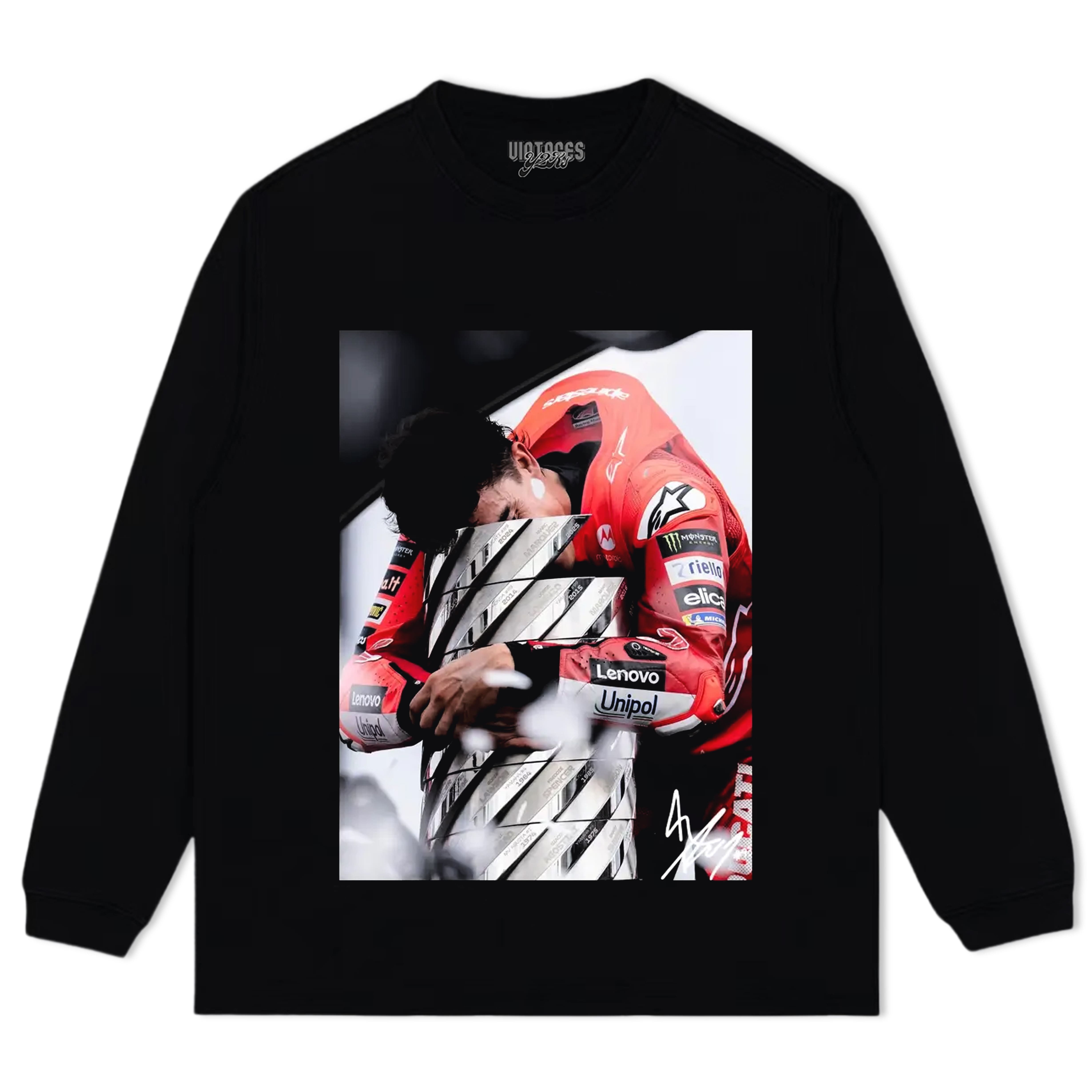 MARC MARQUEZ WITH CHAMPION TEE & LS & HOODIE