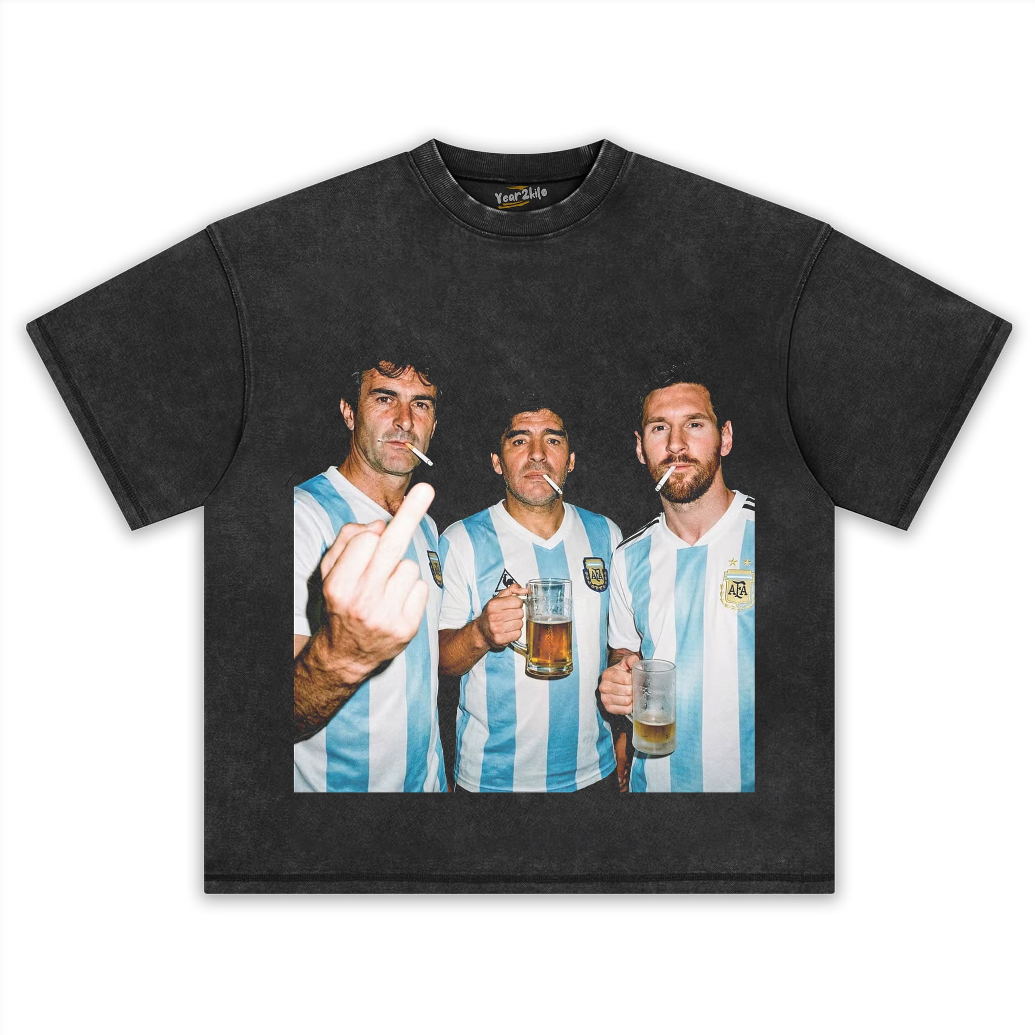 MARIO KEMPES & DIEGO MARADONA & LIONEL MESSI ARGENTINA LEGENDS TANK TOP & TEE & LONG SLEEVE & LAYERED LS & HOODIE