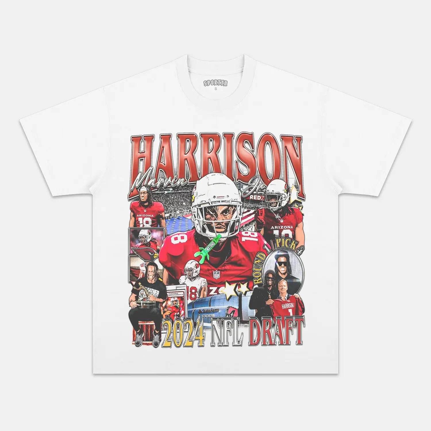 MARVIN HARRISON JR-CARDINALS TEE - Y2K VINTAGES