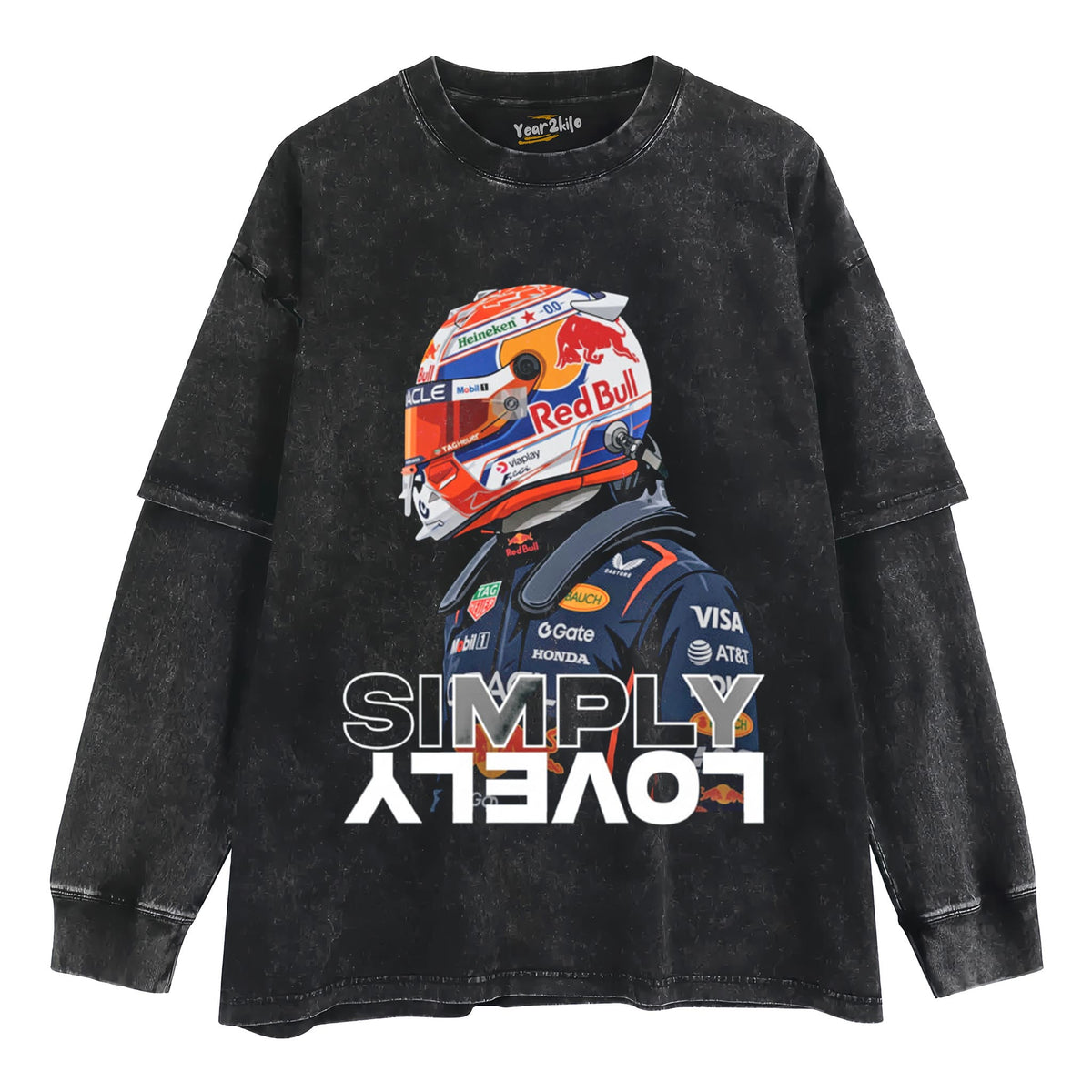 MAX VERSTAPPEN CARTOON RACER TANK TOP & TEE & LONG SLEEVE & LAYERED LS & HOODIE