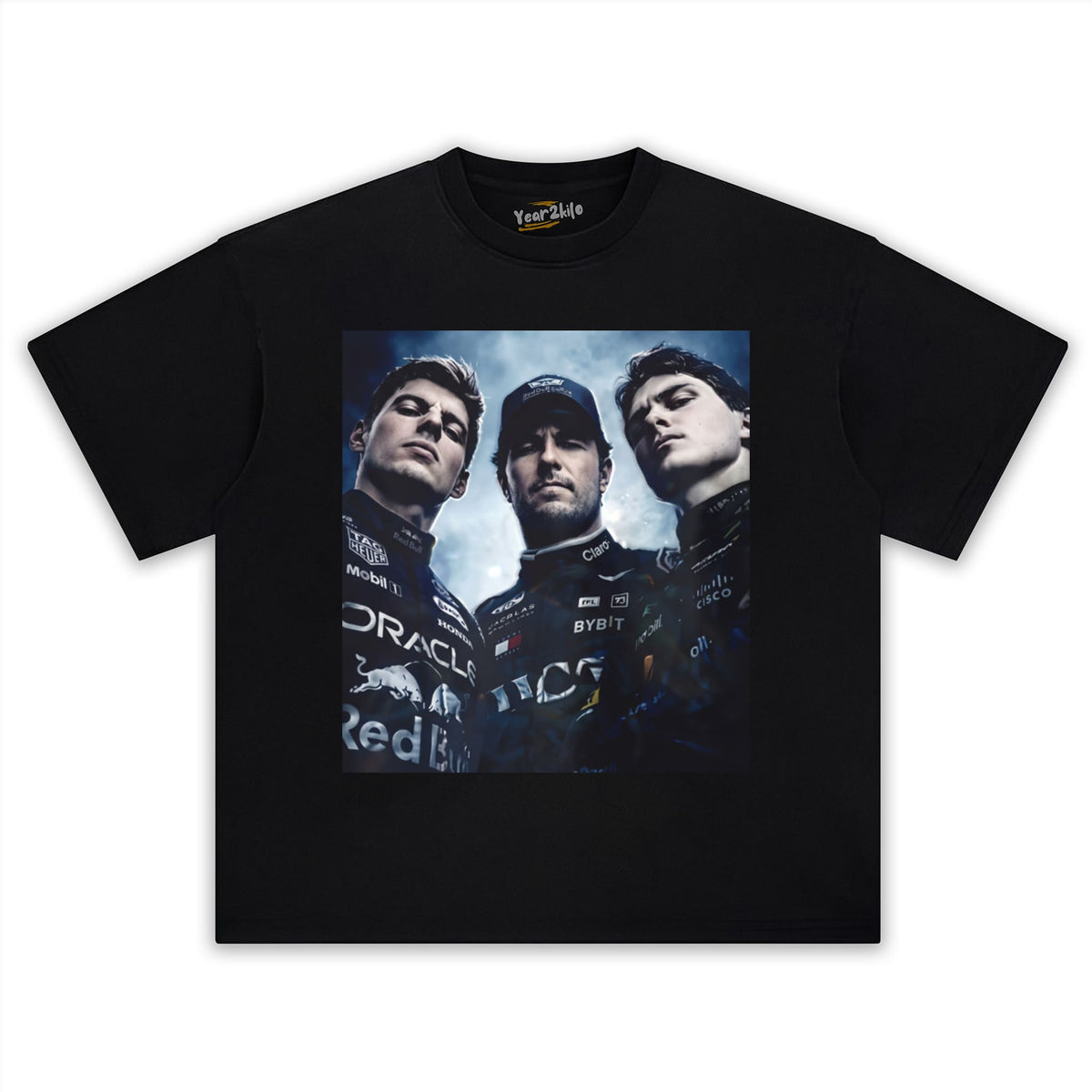 MAX VERSTAPPEN SERGIO PEREZ AND OSCAR PIASTRI FORMULA ONE RACING TANK TOP & TEE & LONG SLEEVE & LAYERED LS & HOODIE