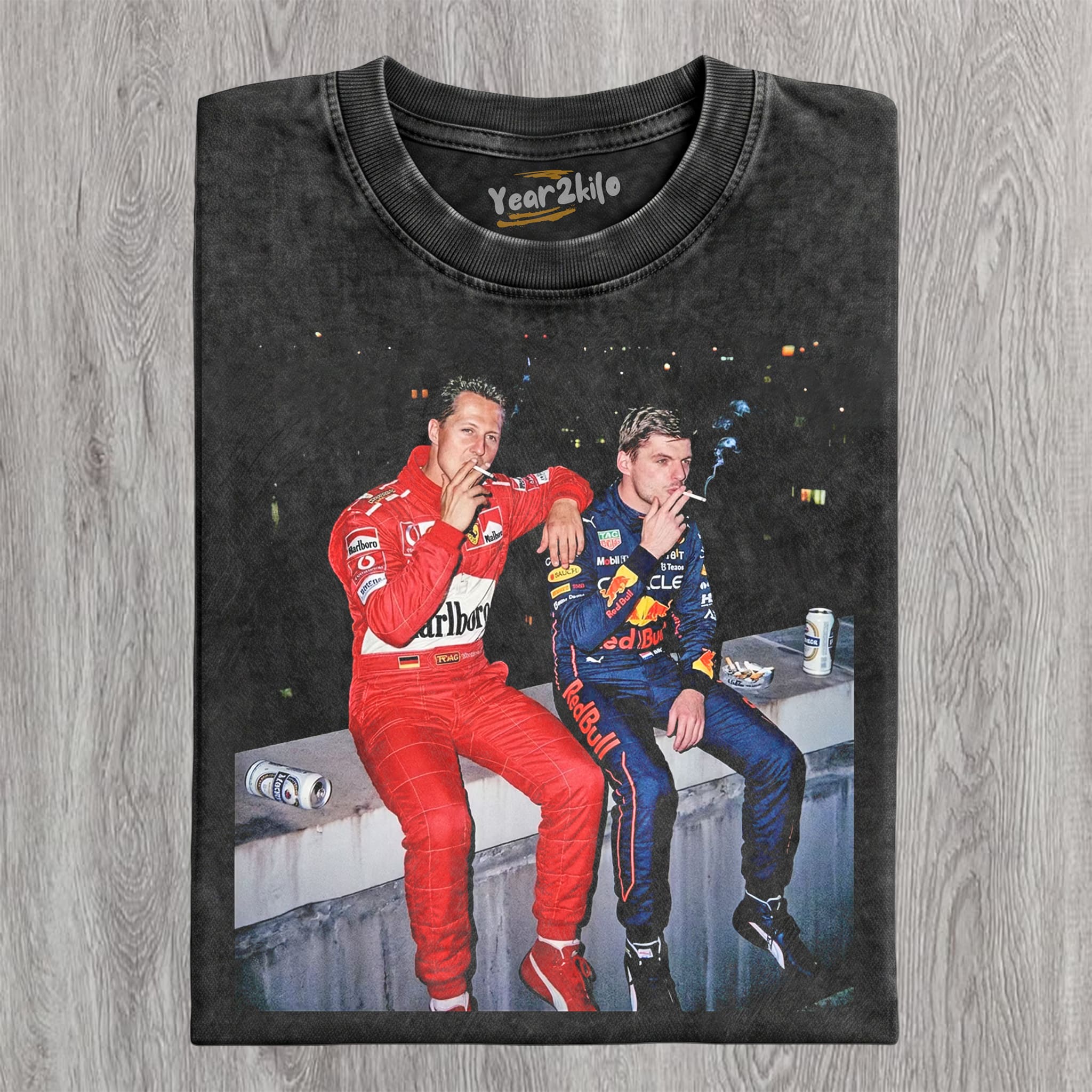 MAX VERSTAPPEN & MICHAEL SCHUMACHER F1 RACING V2 TANK TOP & TEE & LONG SLEEVE & LAYERED LS & HOODIE