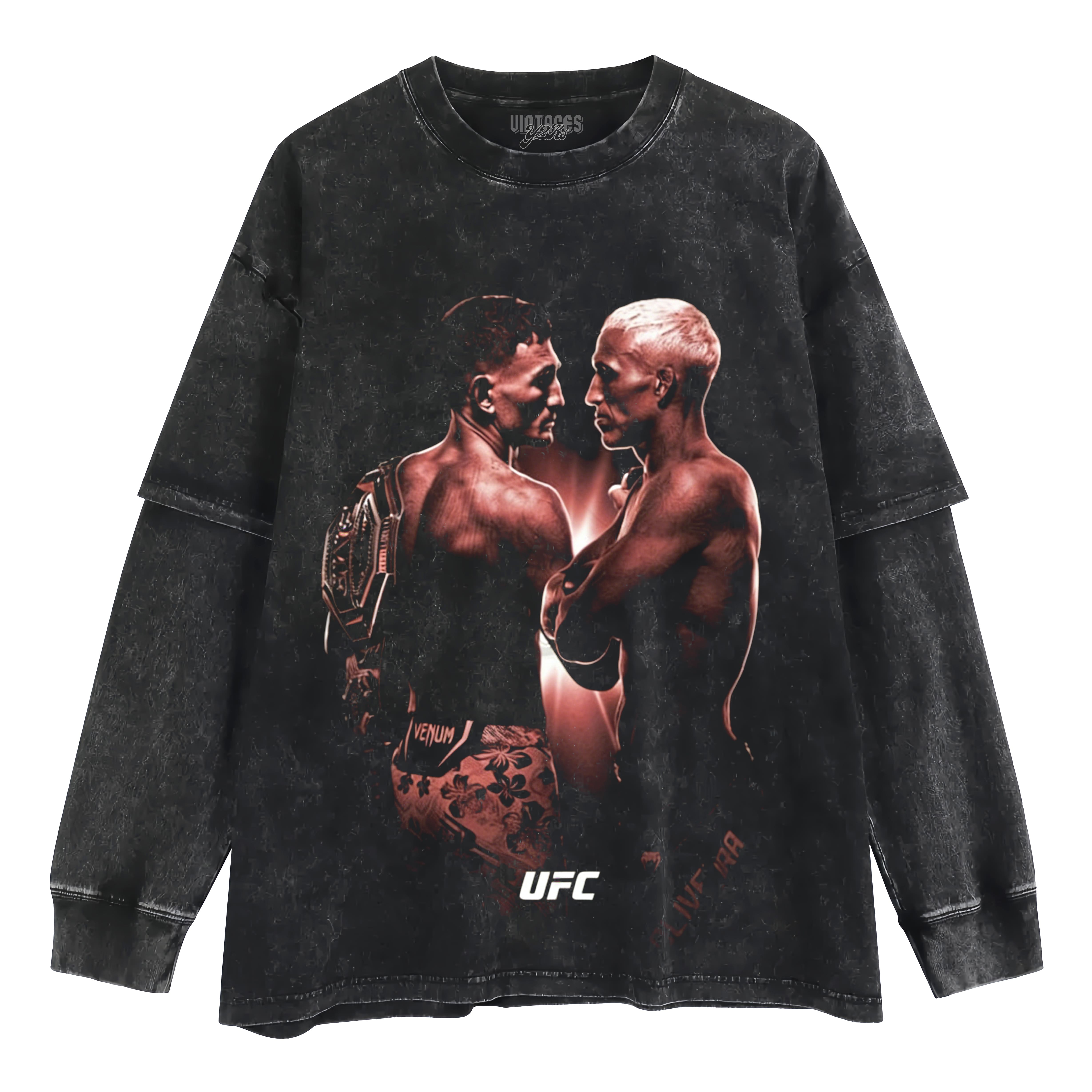 MAX HOLLOWAY VS CHARLES OLIVEIRA UFC 326 MATCHUP LAYERED LONG SLEEVE