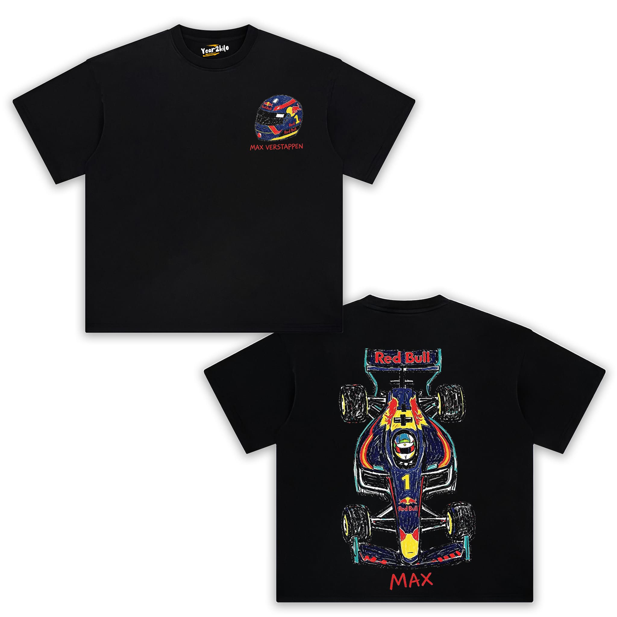 MAX VERSTAPPEN F1 RACING V3 TANK TOP & TEE & LONG SLEEVE & LAYERED LS & HOODIE