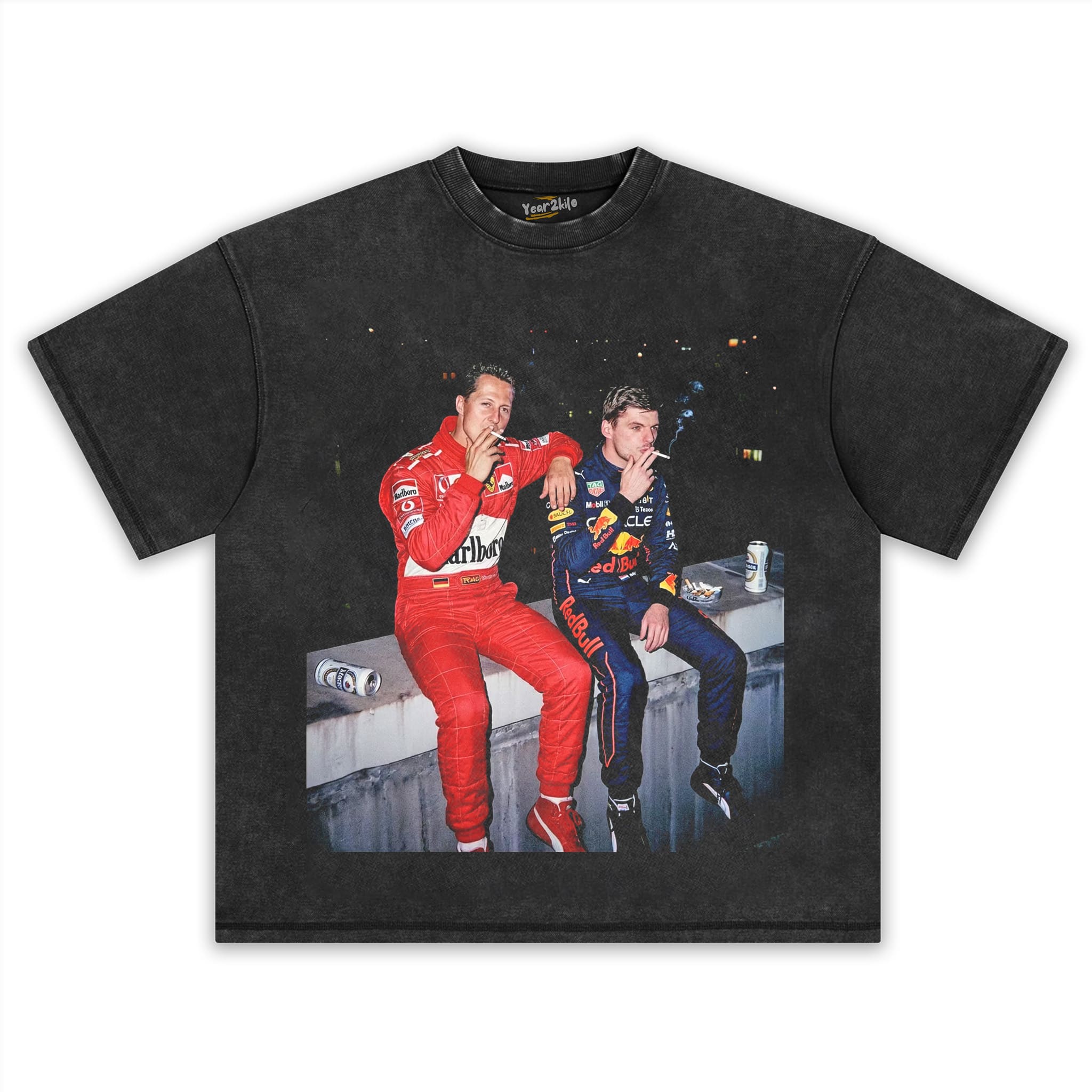 MAX VERSTAPPEN & MICHAEL SCHUMACHER F1 RACING V2 TANK TOP & TEE & LONG SLEEVE & LAYERED LS & HOODIE