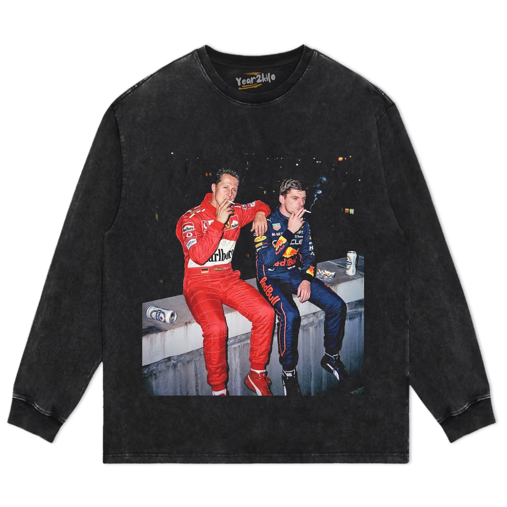 MAX VERSTAPPEN & MICHAEL SCHUMACHER F1 RACING V2 TANK TOP & TEE & LONG SLEEVE & LAYERED LS & HOODIE