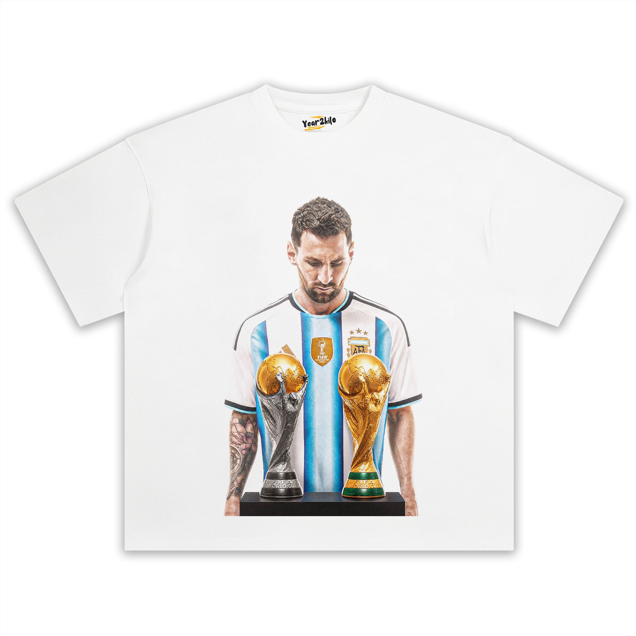 MESSI - FIFA WORLD CUP TROPHY TANK TOP & TEE & LONG SLEEVE & LAYERED LS & HOODIE