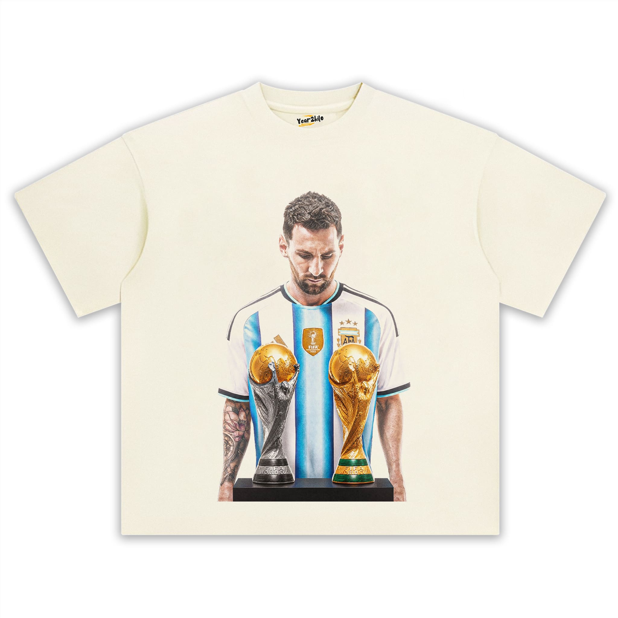 MESSI - FIFA WORLD CUP TROPHY TANK TOP & TEE & LONG SLEEVE & LAYERED LS & HOODIE