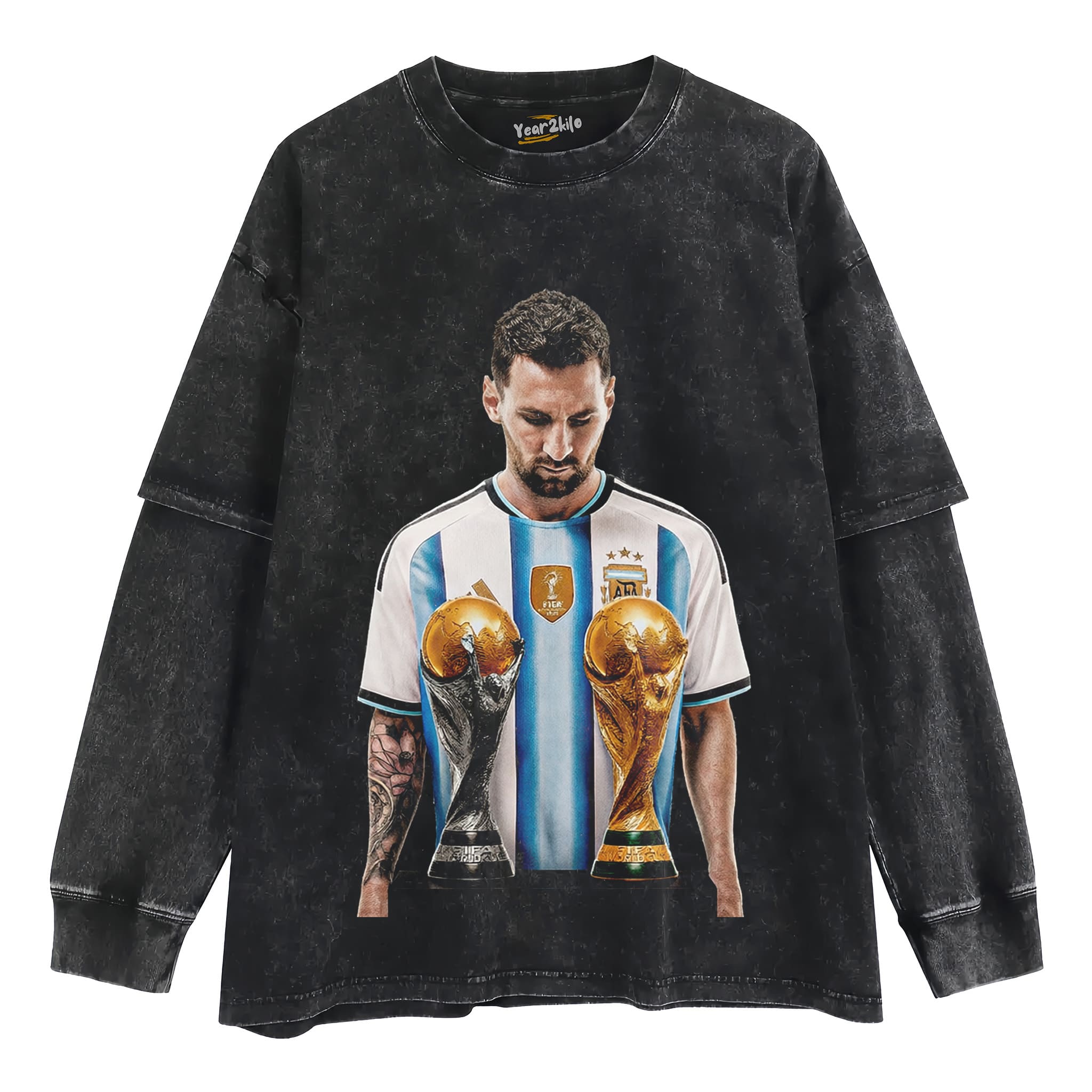 MESSI - FIFA WORLD CUP TROPHY TANK TOP & TEE & LONG SLEEVE & LAYERED LS & HOODIE