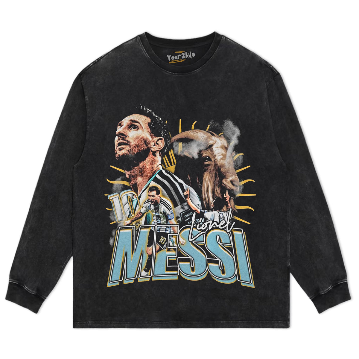 MESSI - GOAT TANK TOP & TEE & LONG SLEEVE & LAYERED LS & HOODIE