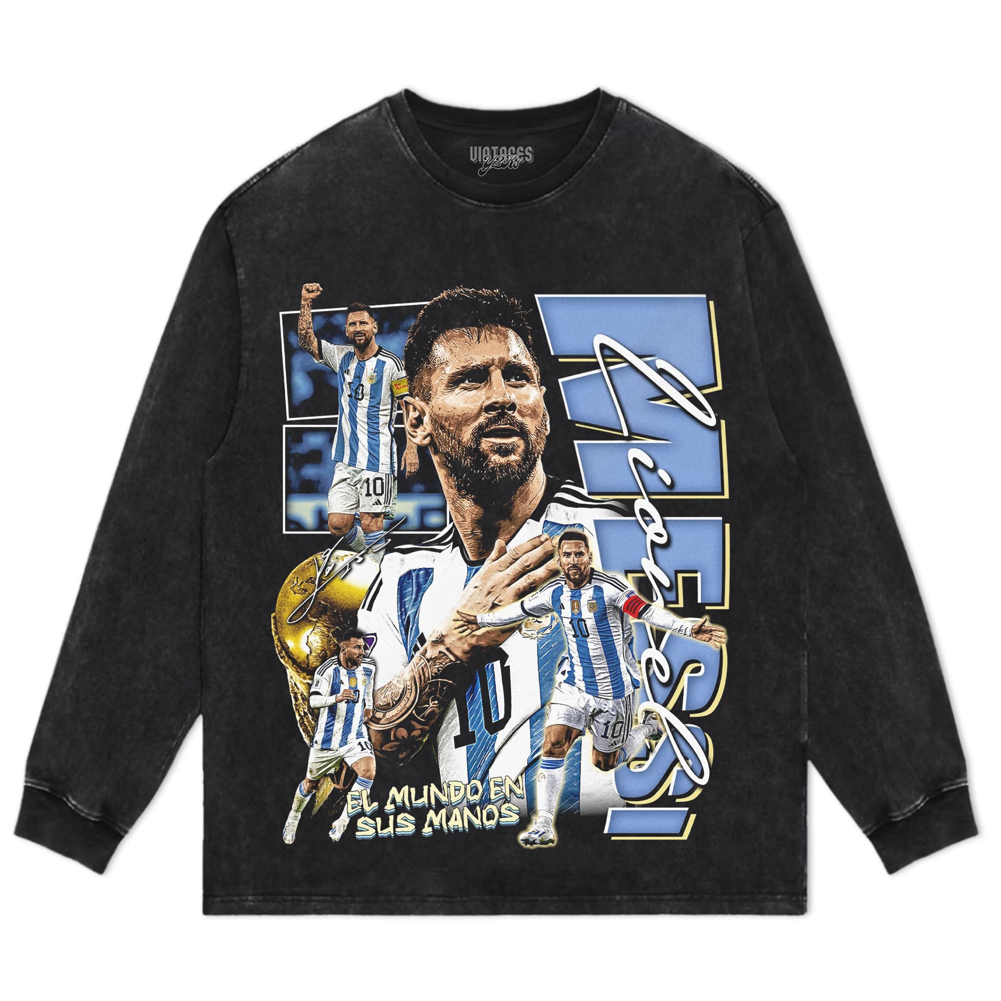 MESSI - GOAT V2 TANK TOP & TEE & LONG SLEEVE & LAYERED LS & HOODIE