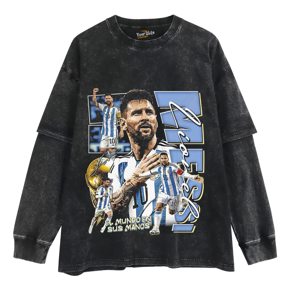 MESSI - GOAT V2 TANK TOP & TEE & LONG SLEEVE & LAYERED LS & HOODIE