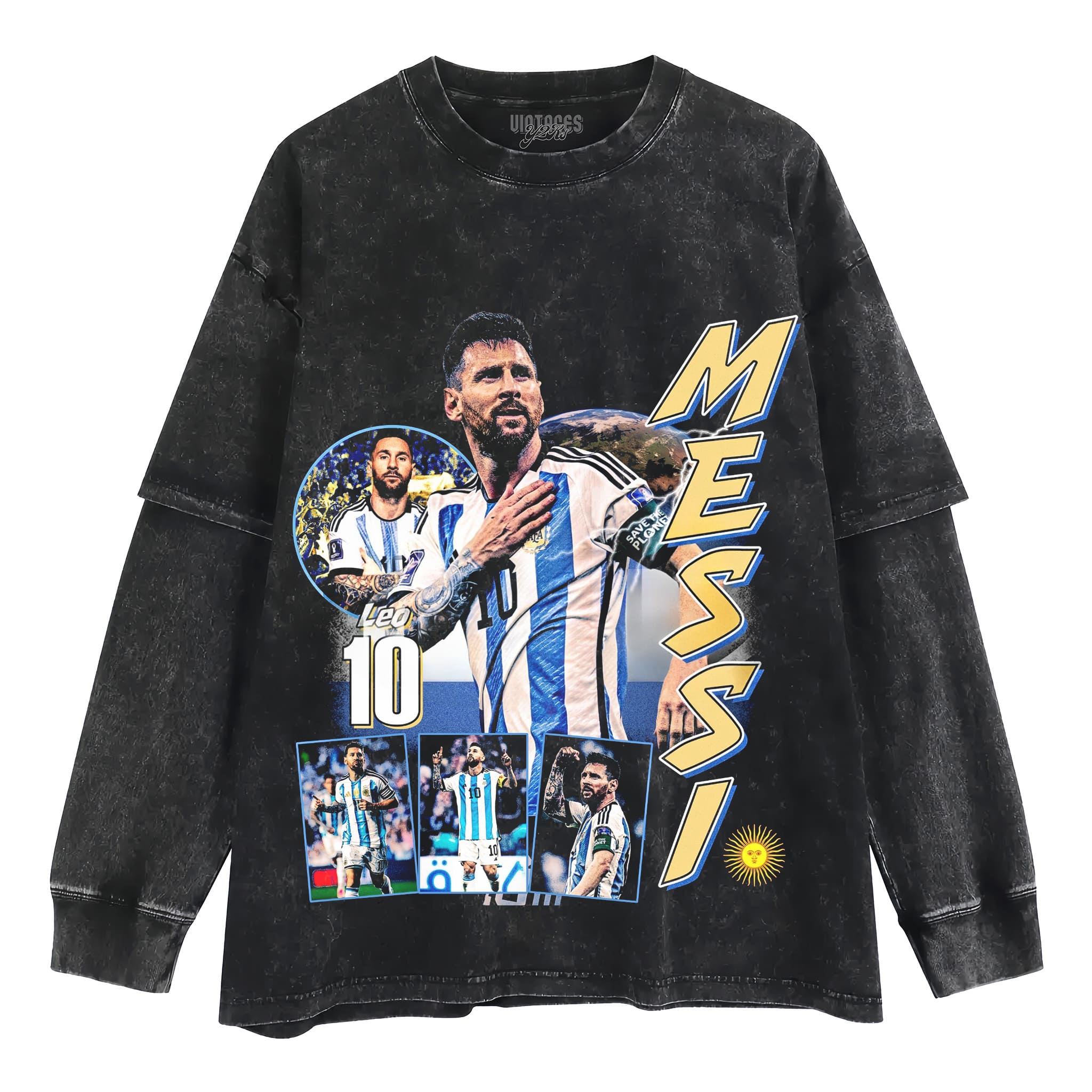 MESSI - GOAT V3 TANK TOP & TEE & LONG SLEEVE & LAYERED LS & HOODIE