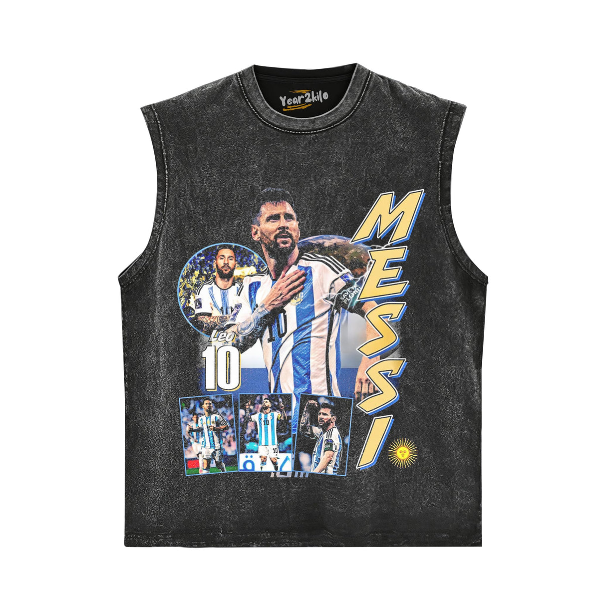 MESSI - GOAT V3 TANK TOP & TEE & LONG SLEEVE & LAYERED LS & HOODIE