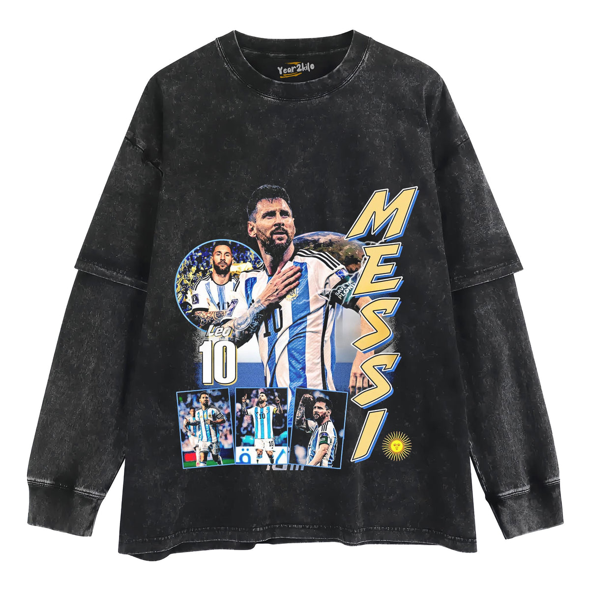 MESSI - GOAT V3 TANK TOP & TEE & LONG SLEEVE & LAYERED LS & HOODIE