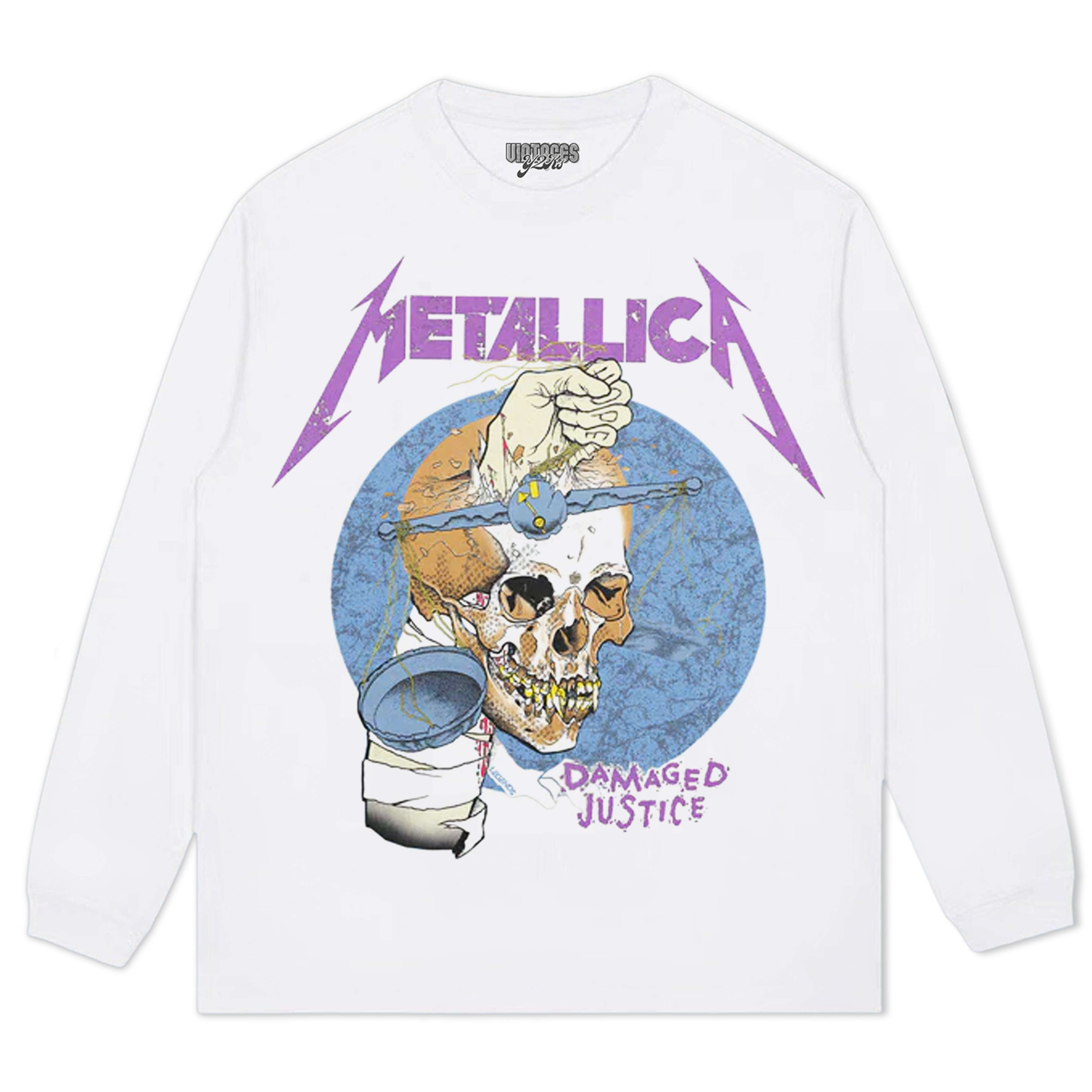METALLICA DAMAGED JUSTICE TEE & LS & HOODIE