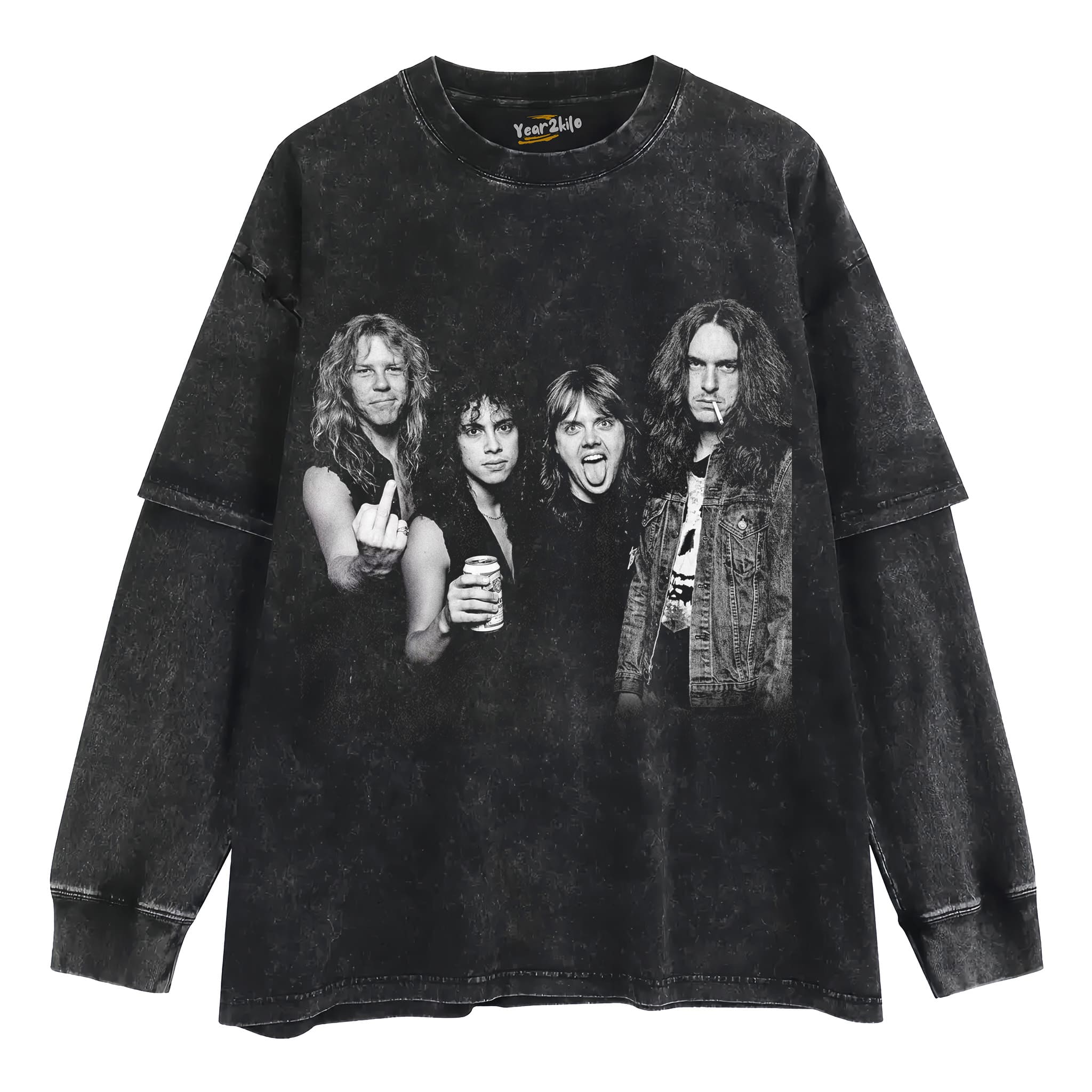 METALLICA VINTAGE ROCK BAND GRAPHIC TANK TOP & TEE & LONG SLEEVE & LAYERED LS & HOODIE