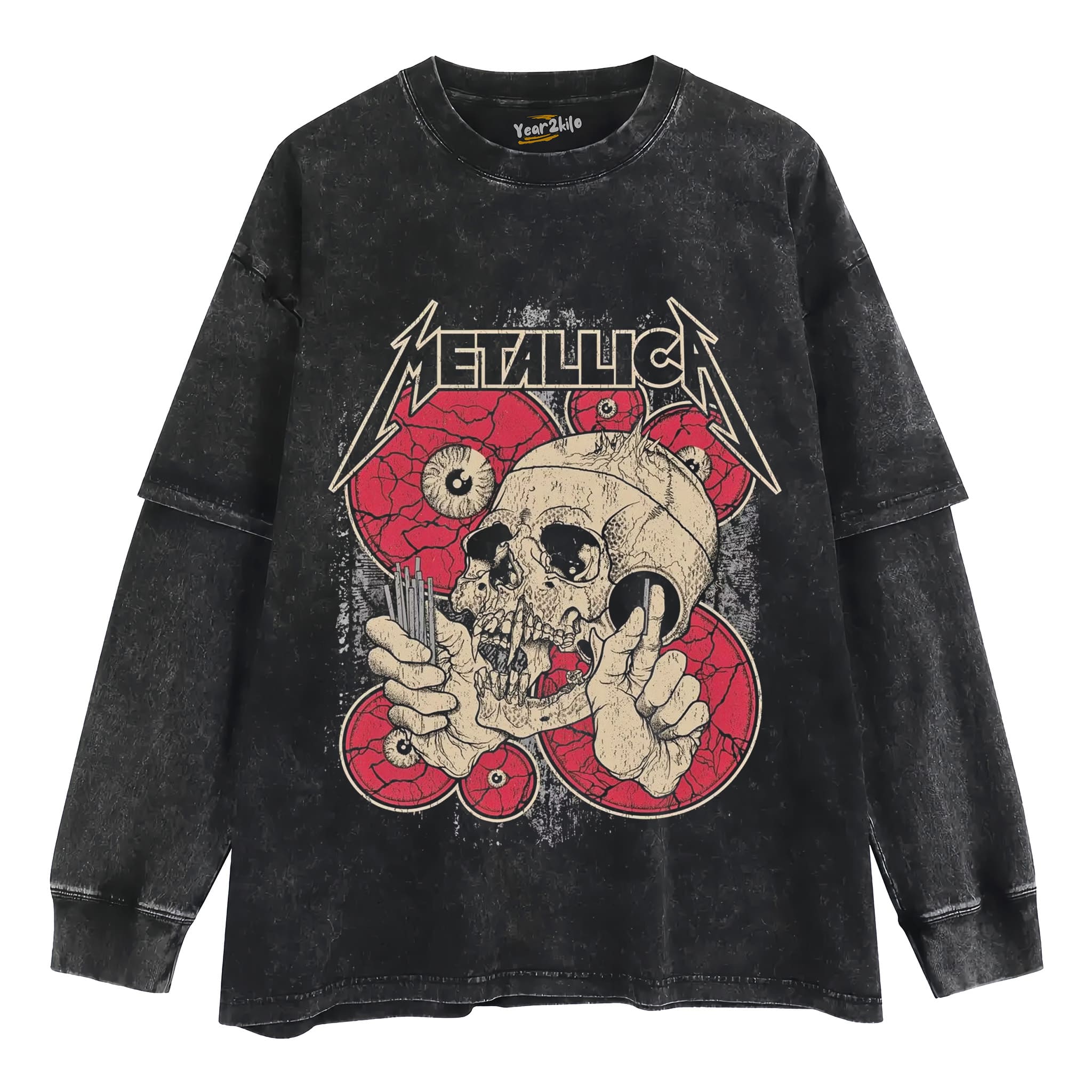 METALLICA VINTAGE ROCK BAND GRAPHIC V5 TANK TOP & TEE & LONG SLEEVE & LAYERED LS & HOODIE