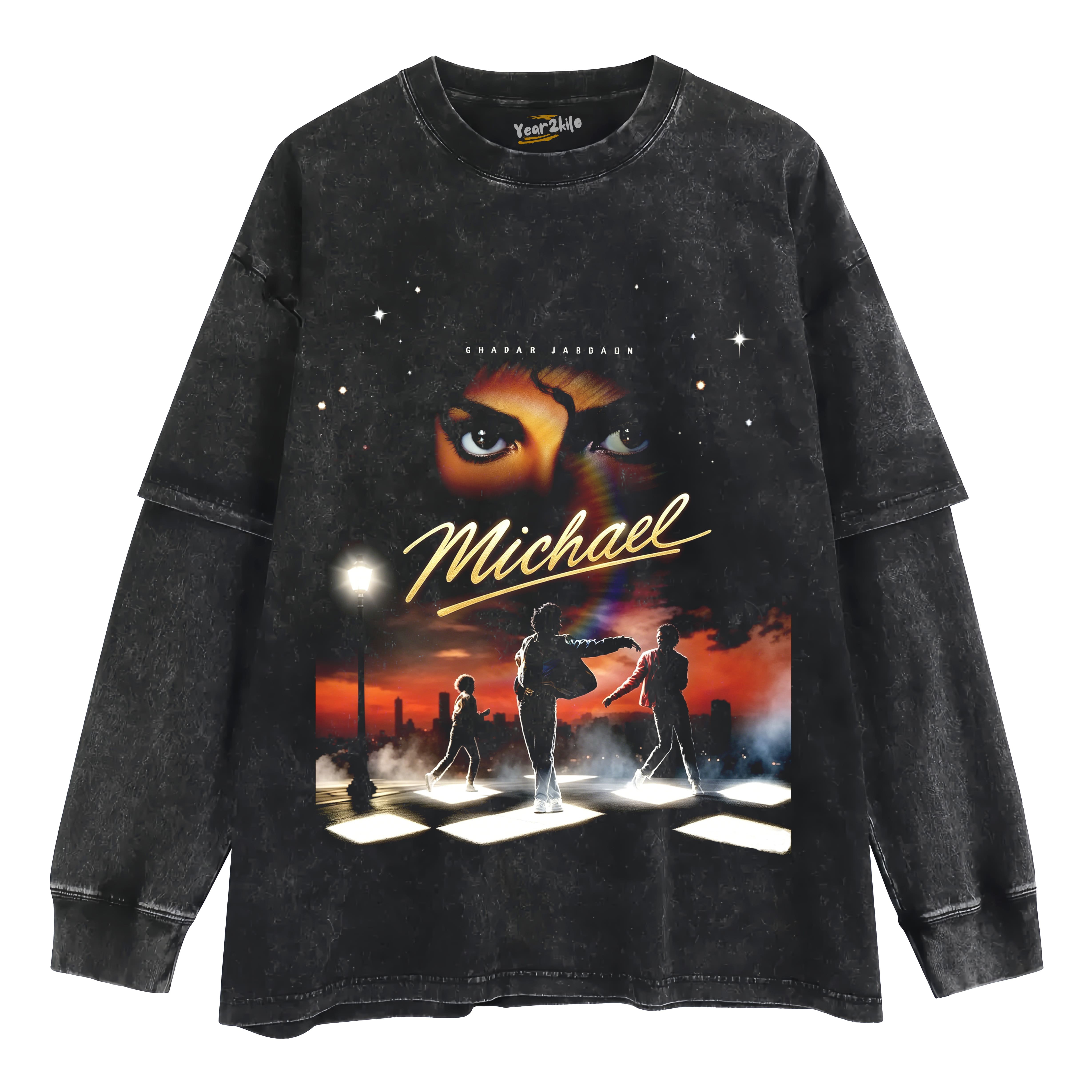MICHAEL JACKSON KING OF POP V5 TANK TOP & TEE & LONG SLEEVE & LAYERED LS & HOODIE