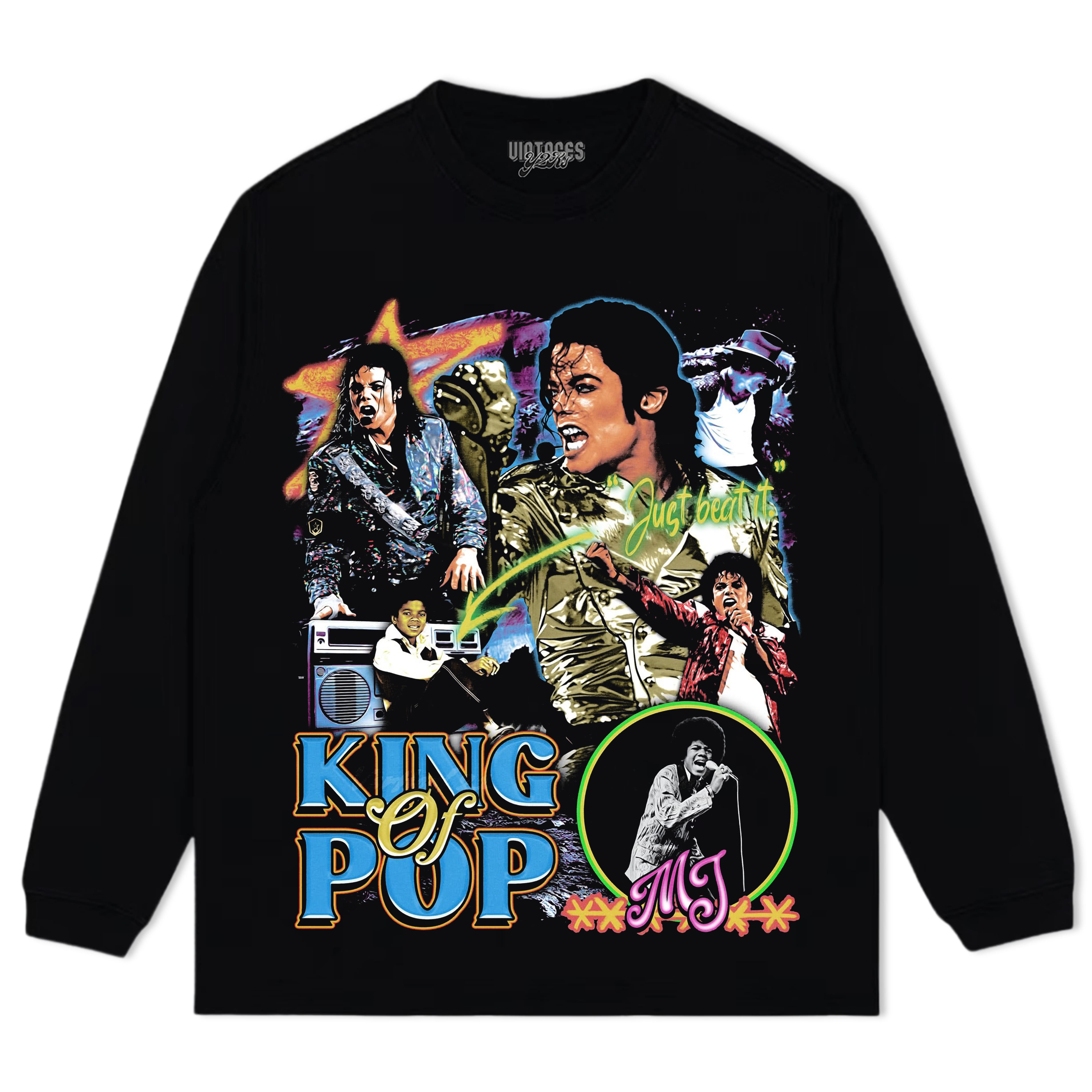 MICHAEL JACKSON VINTAGE STYLE V2 TEE & LS & HOODIE