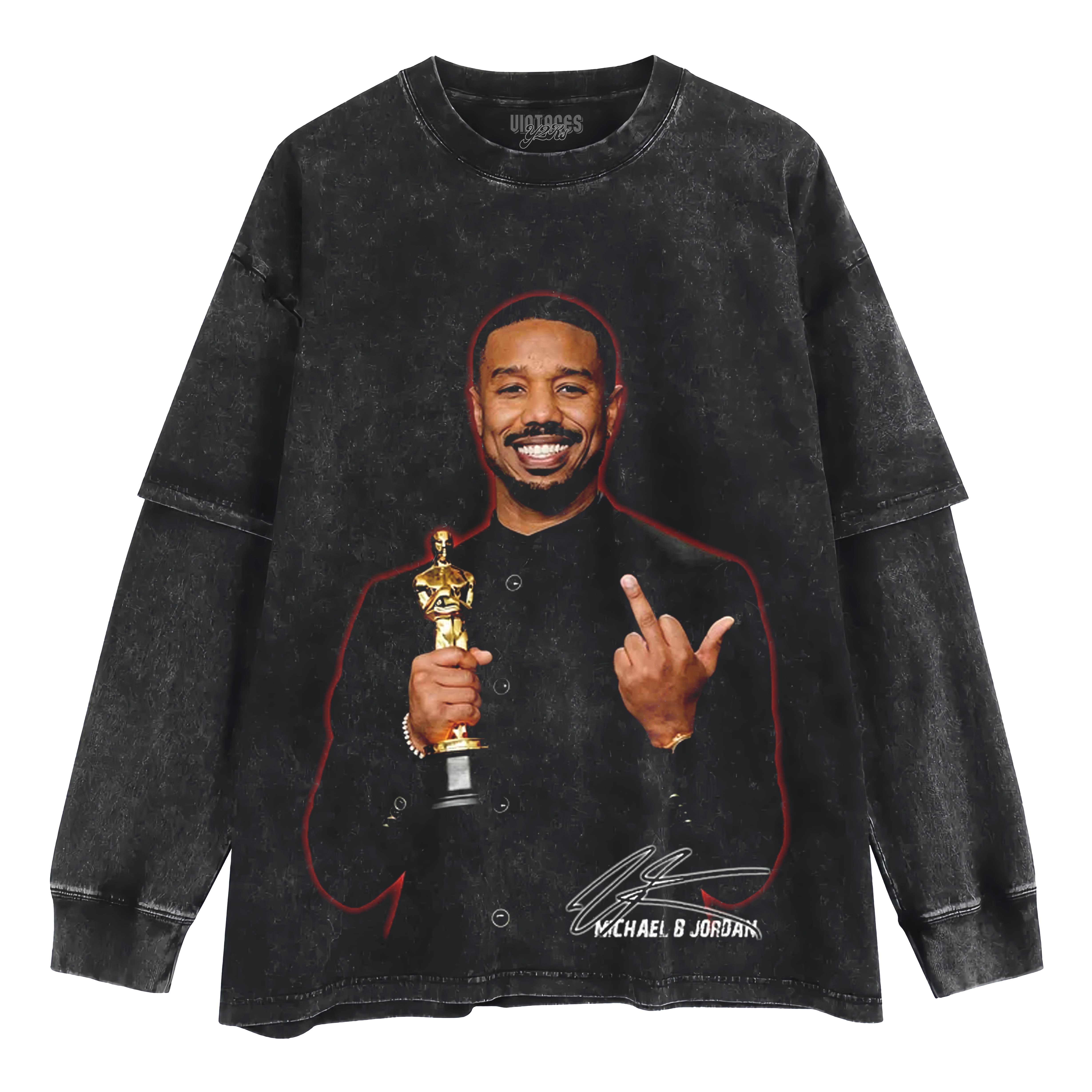 MICHAEL B. JORDAN 2026 OSCAR LAYERED LONG SLEEVE
